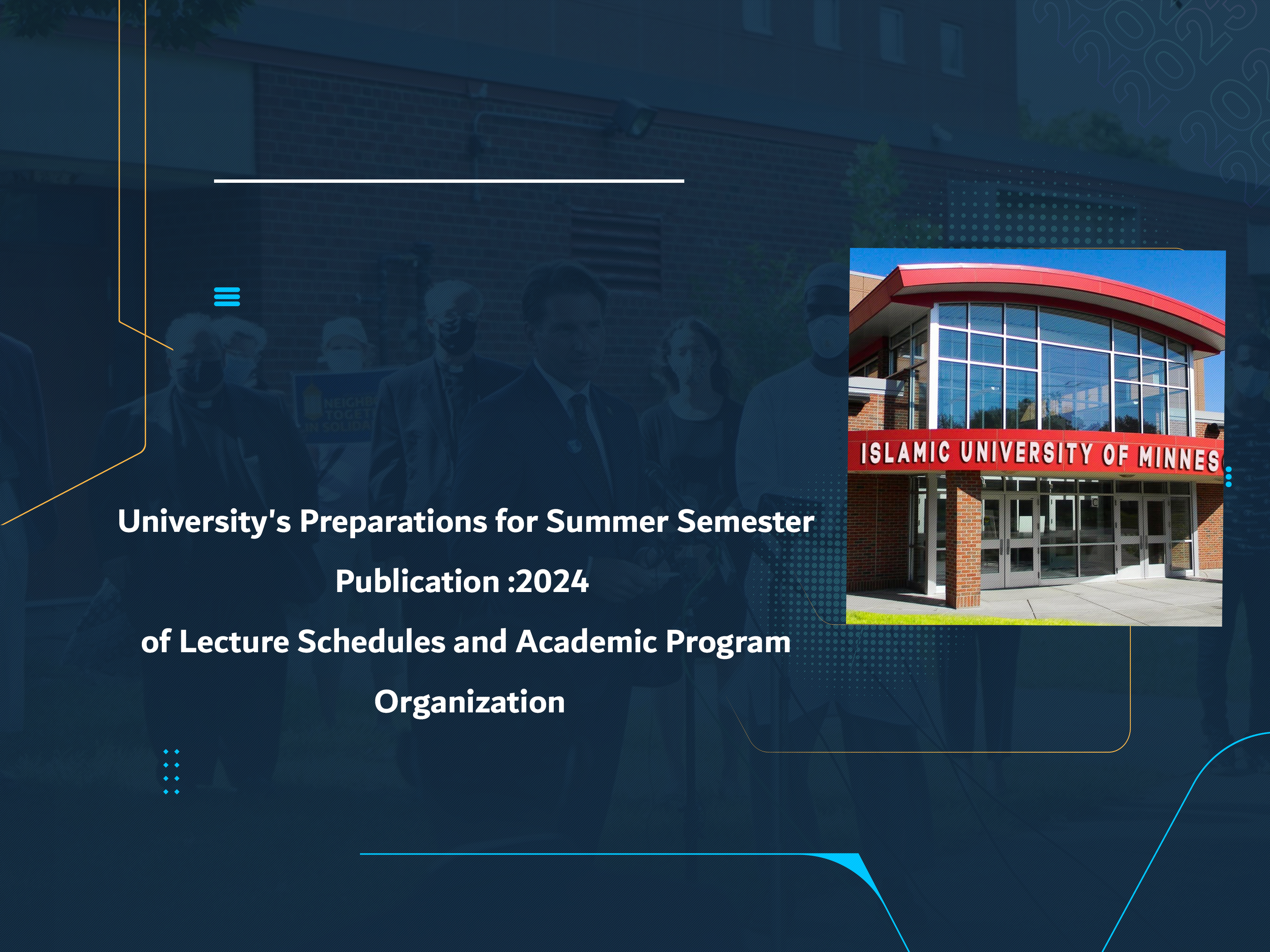 University's Preparations for Summer Semester 2024: Publication of Lecture Schedules and Academic Program Organization