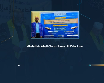 Abdullah Abdi Omar Earns PhD in Law