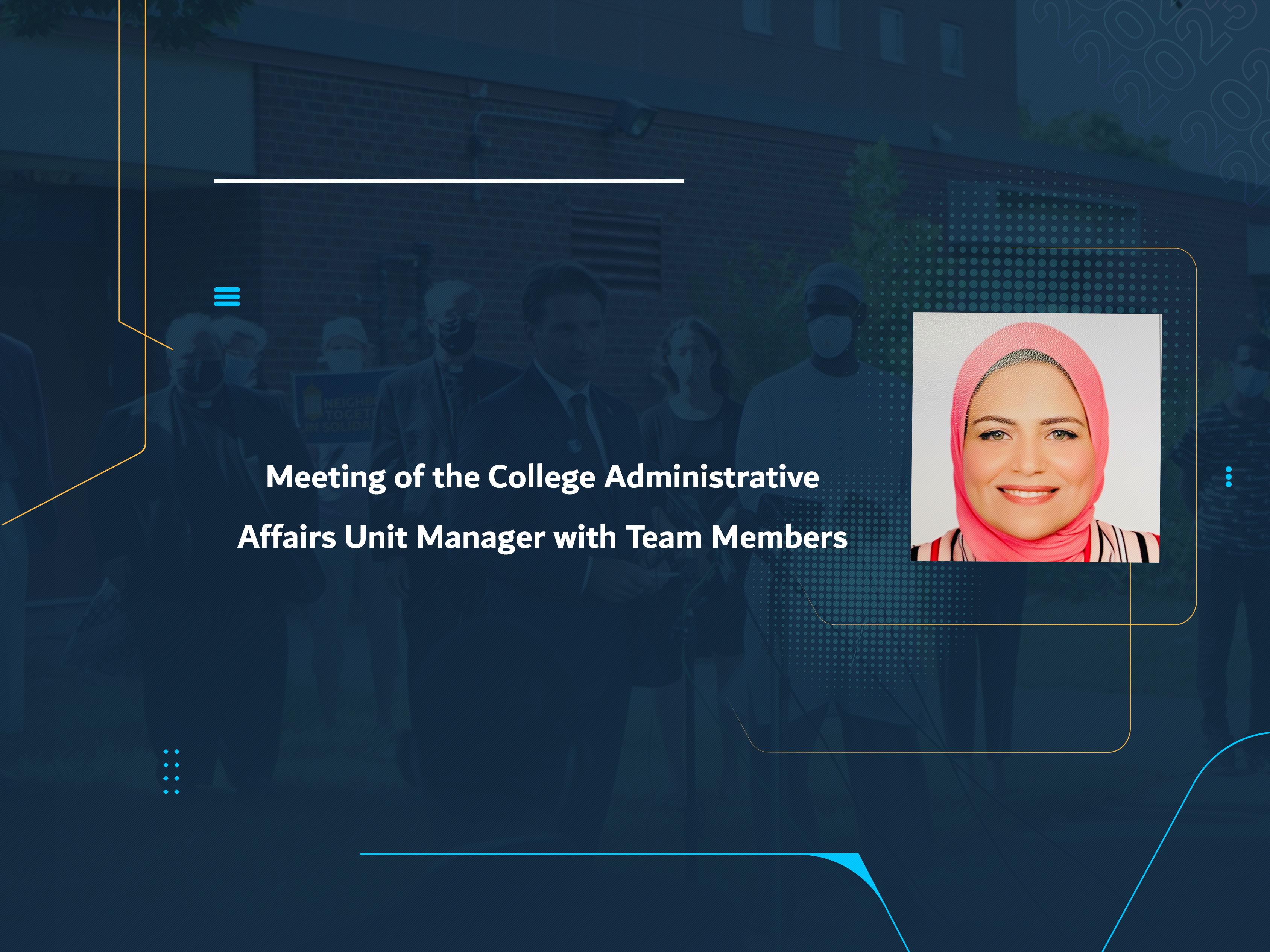 Meeting of the College Administrative Affairs Unit Manager with Team Members