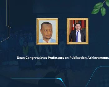 Dean Congratulates Professors on Publication Achievements
