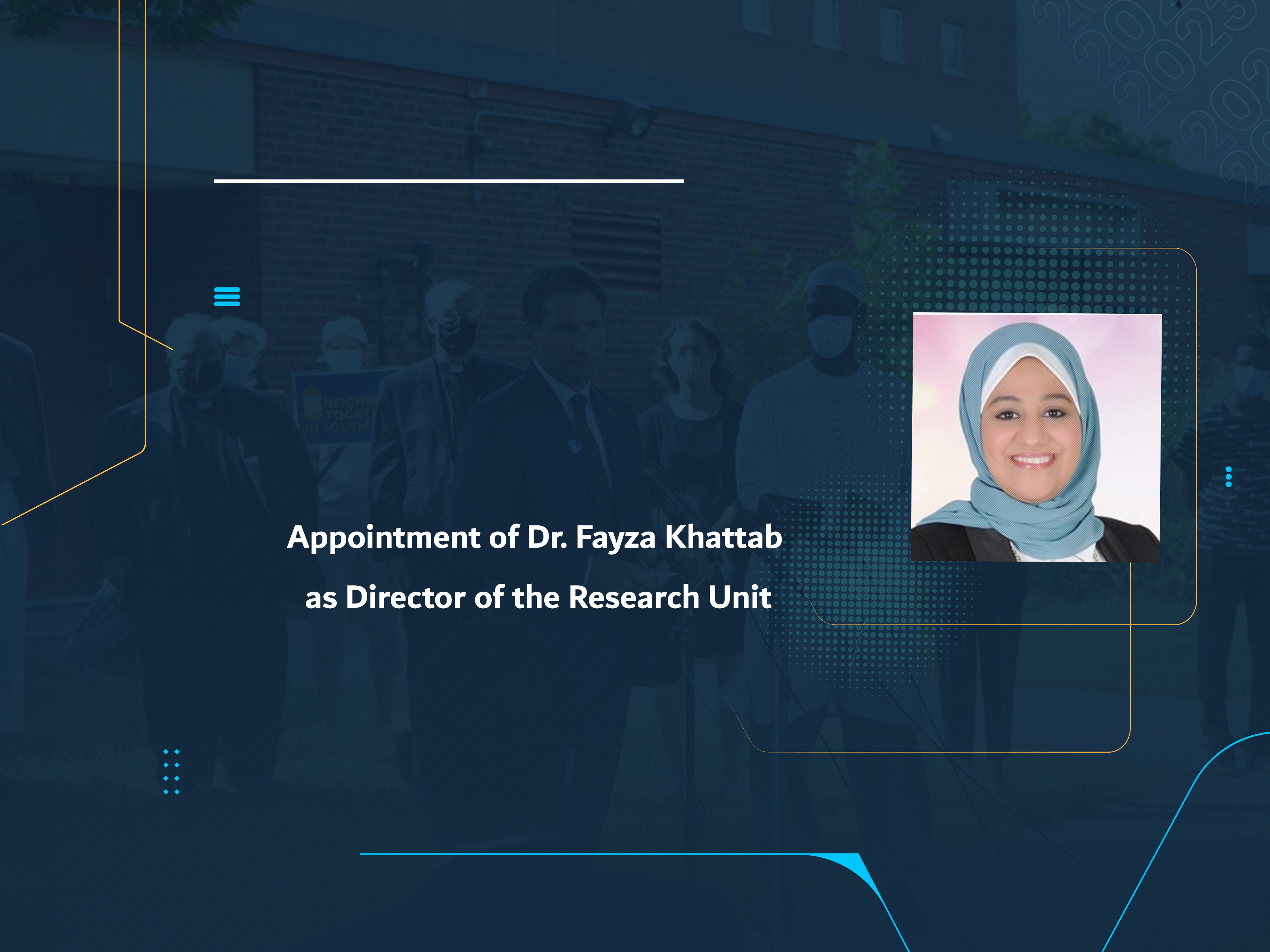 Appointment of Dr. Fayza Khattab as Director of the Research Unit