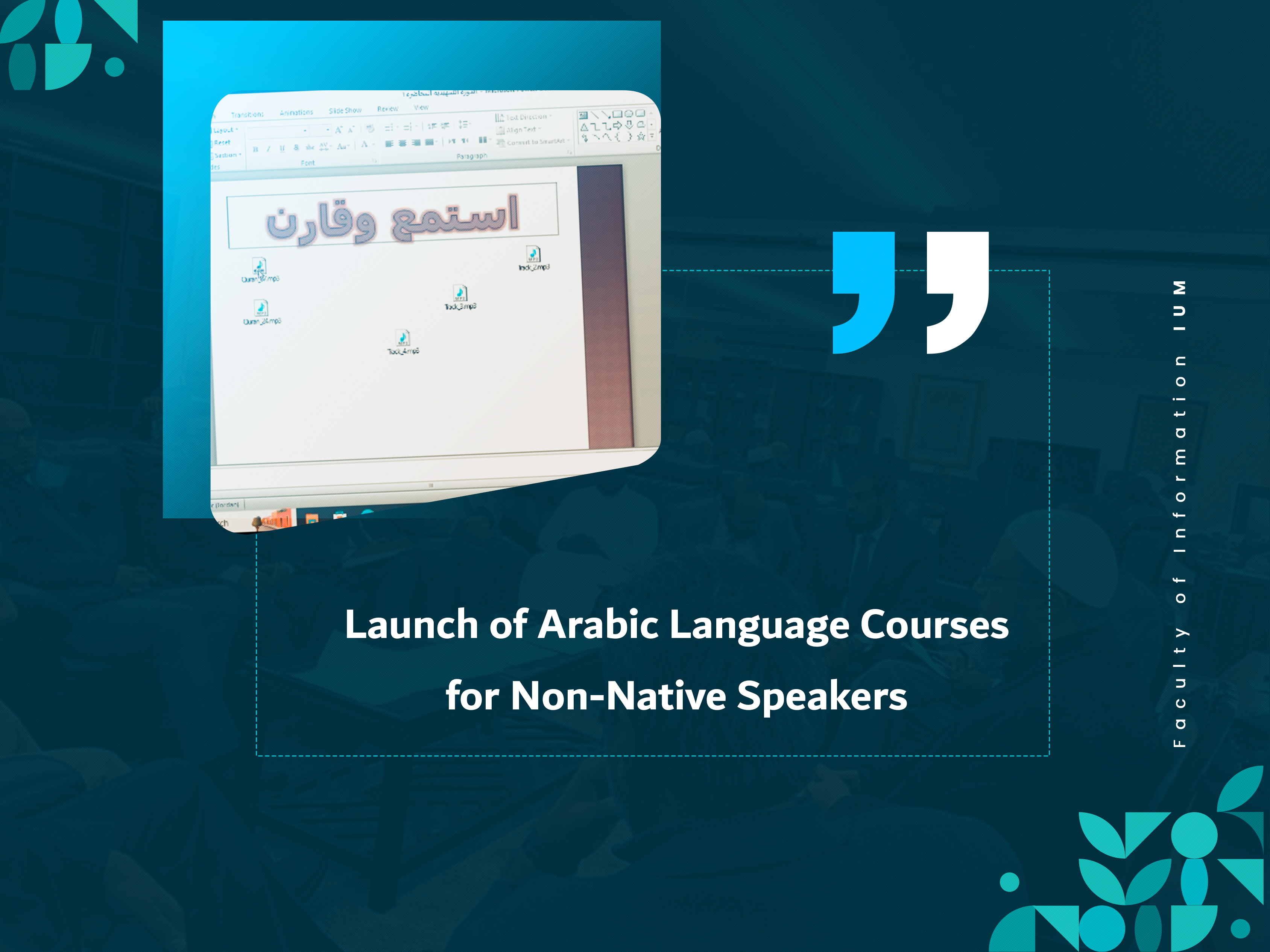 Launch of Arabic Language Courses for Non-Native Speakers