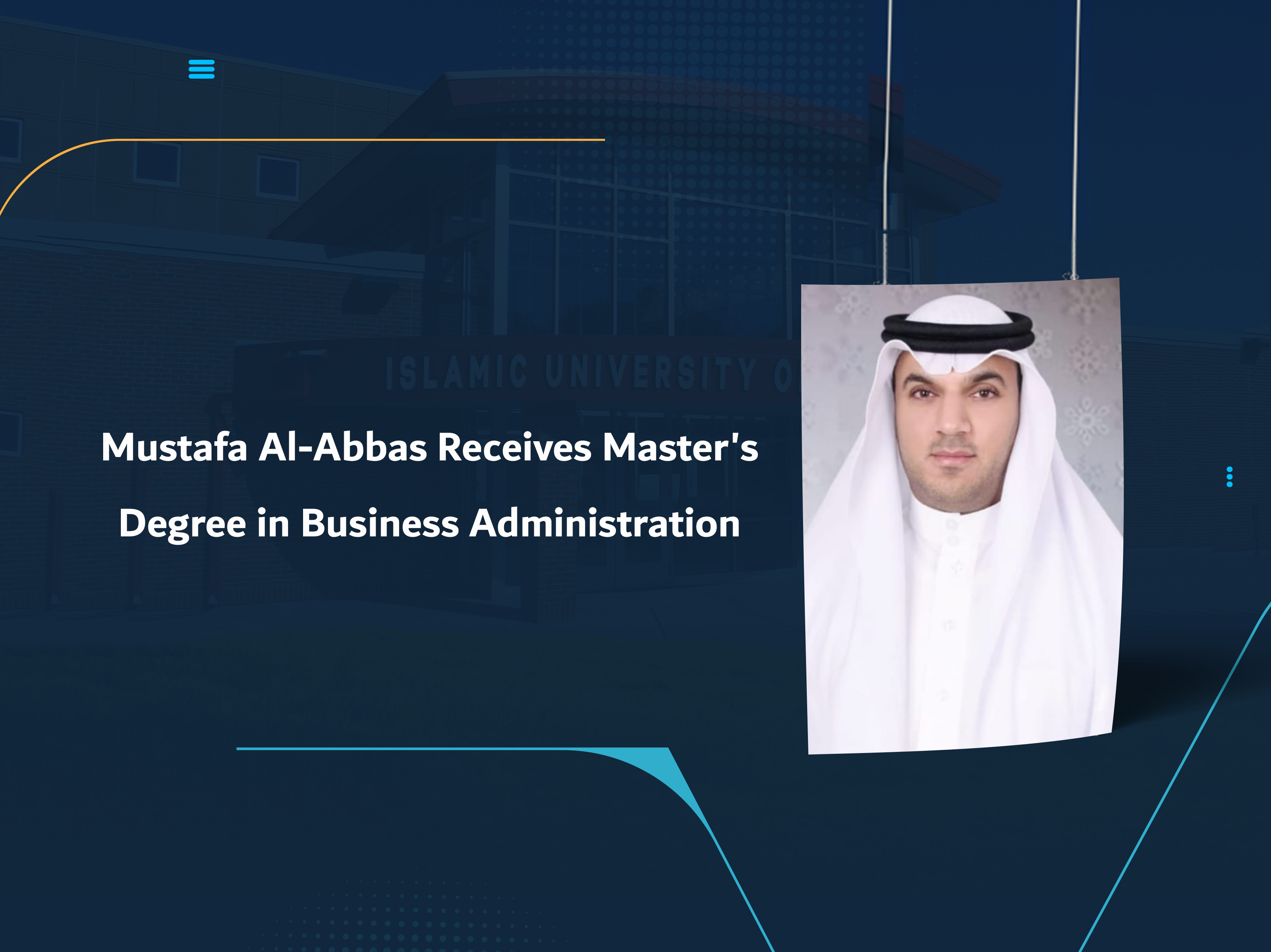 Mustafa Al-Abbas Receives Master's Degree in Business Administration