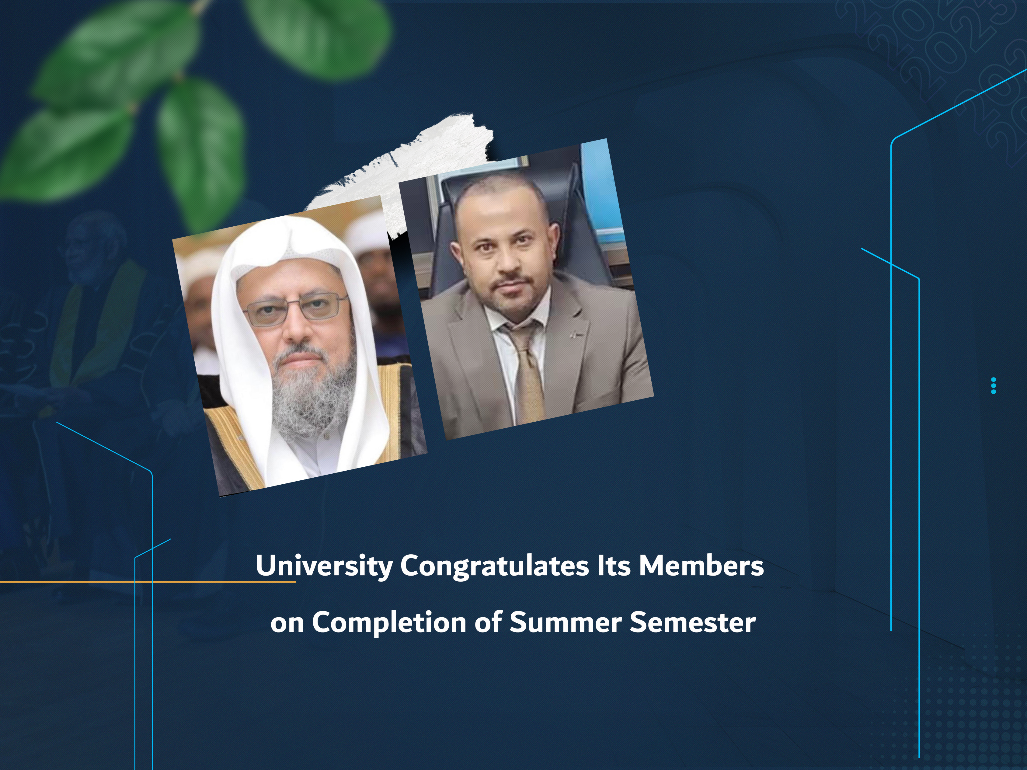 University Congratulates Its Members on Completion of Summer Semester