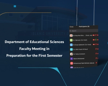 Department of Educational Sciences Faculty Meeting in Preparation for the First Semester