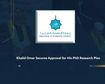 Khalid Omar Secures Approval for His PhD Research Plan