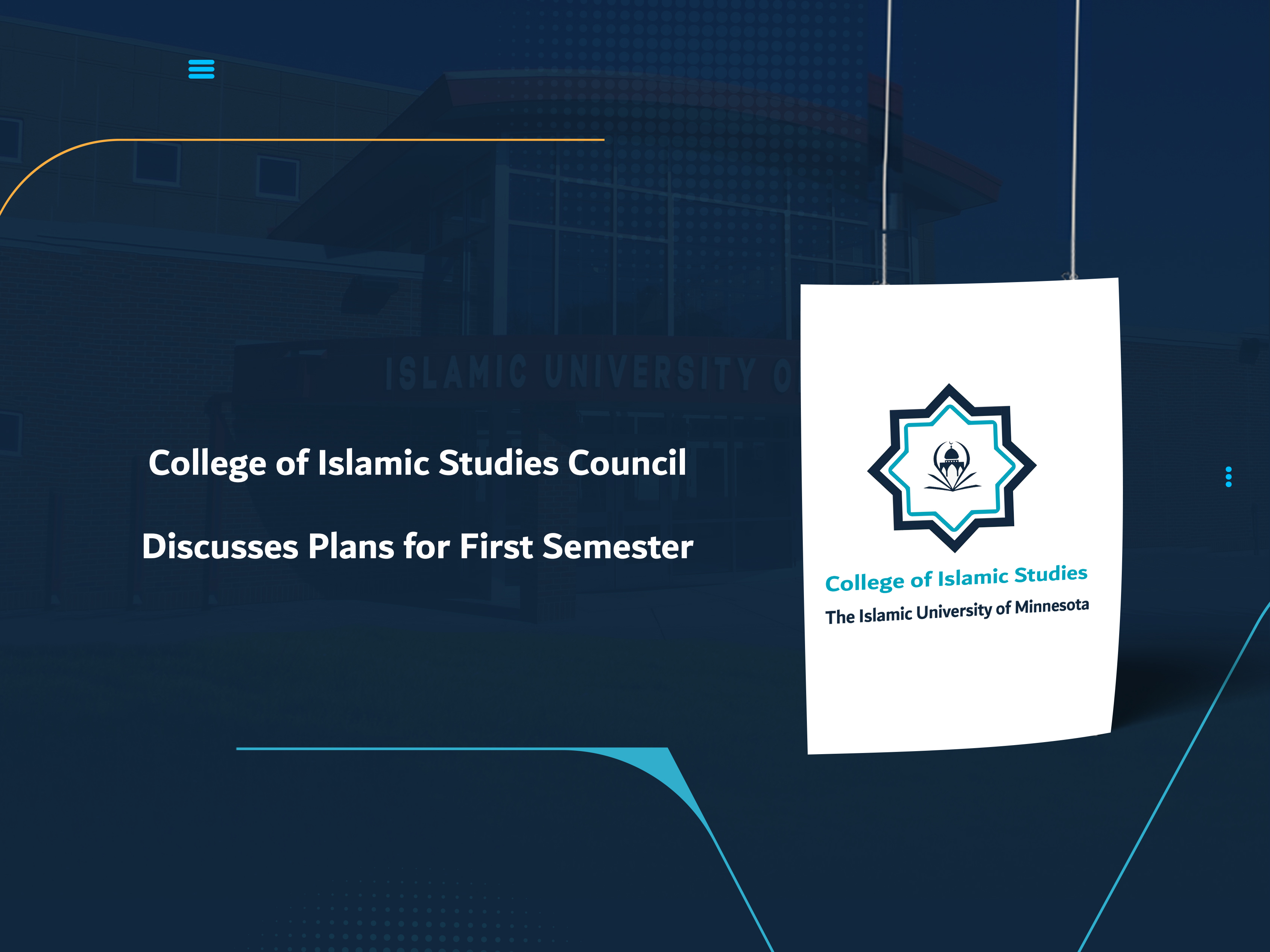 College of Islamic Studies Council Discusses Plans for First Semester