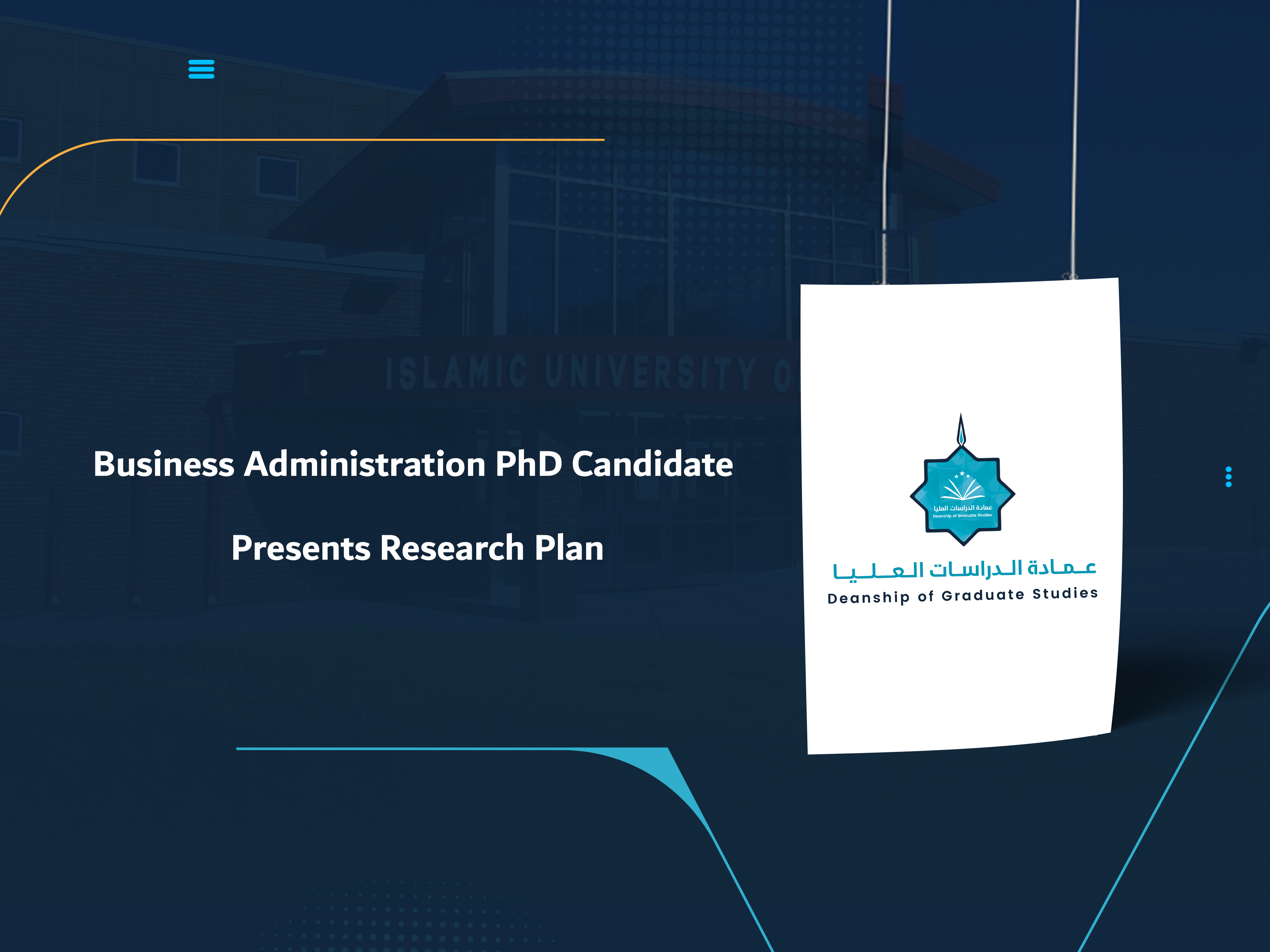 Business Administration PhD Candidate Presents Research Plan