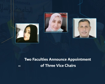 Two Faculties Announce Appointment of Three Vice Chairs