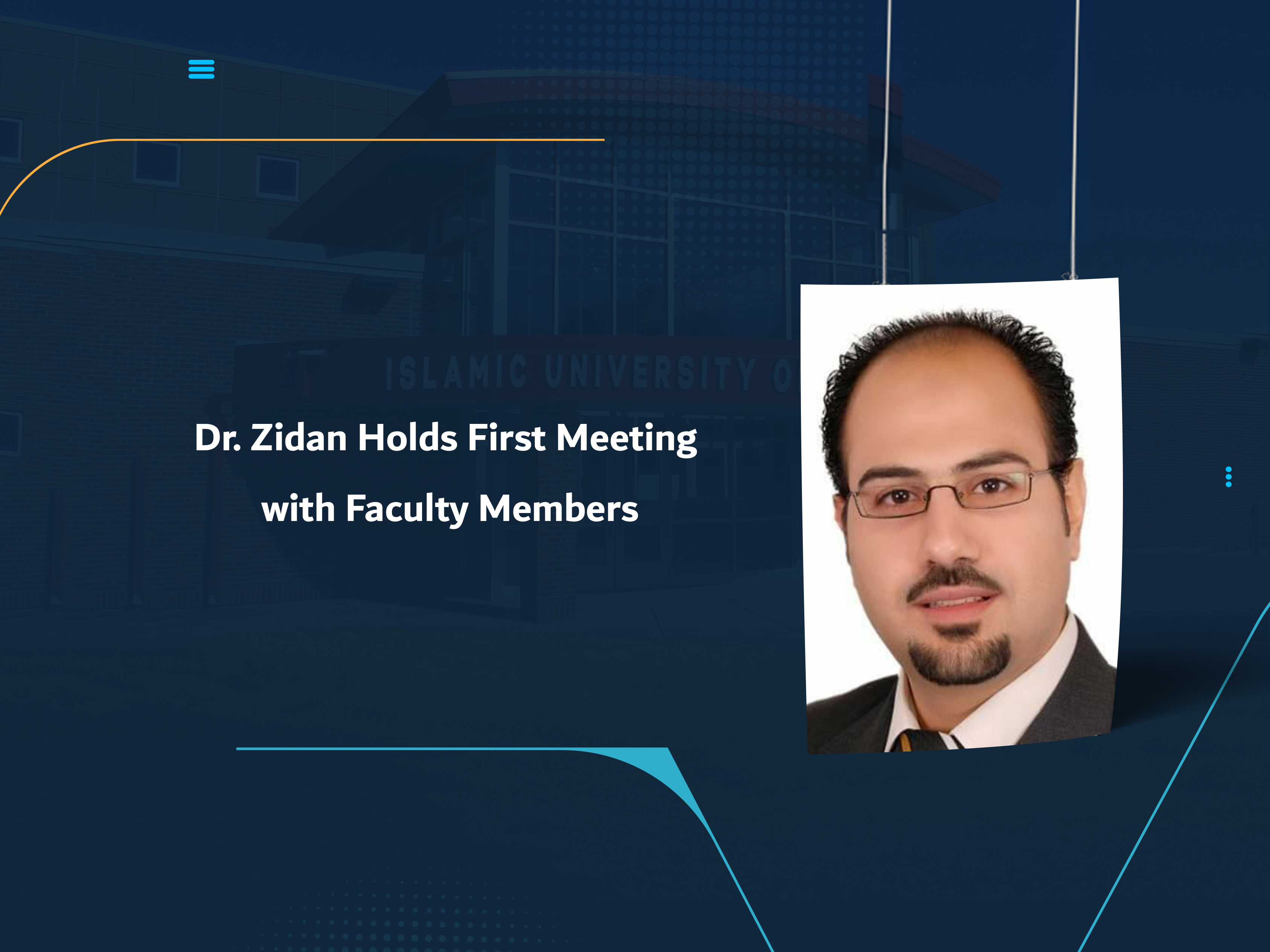 Dr. Zidan Holds First Meeting with Faculty Members