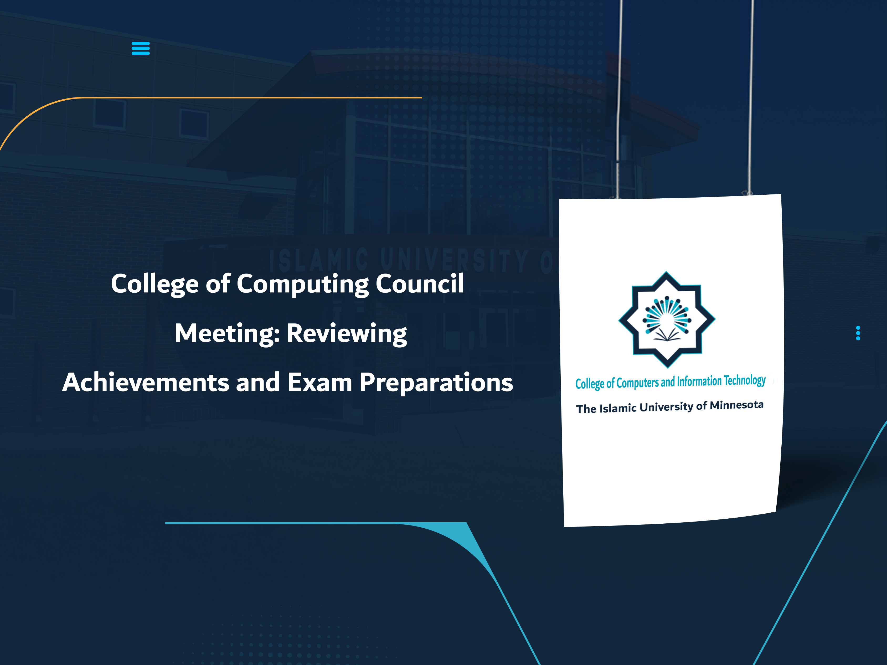 College of Computing Council Meeting: Reviewing Achievements and Exam Preparations