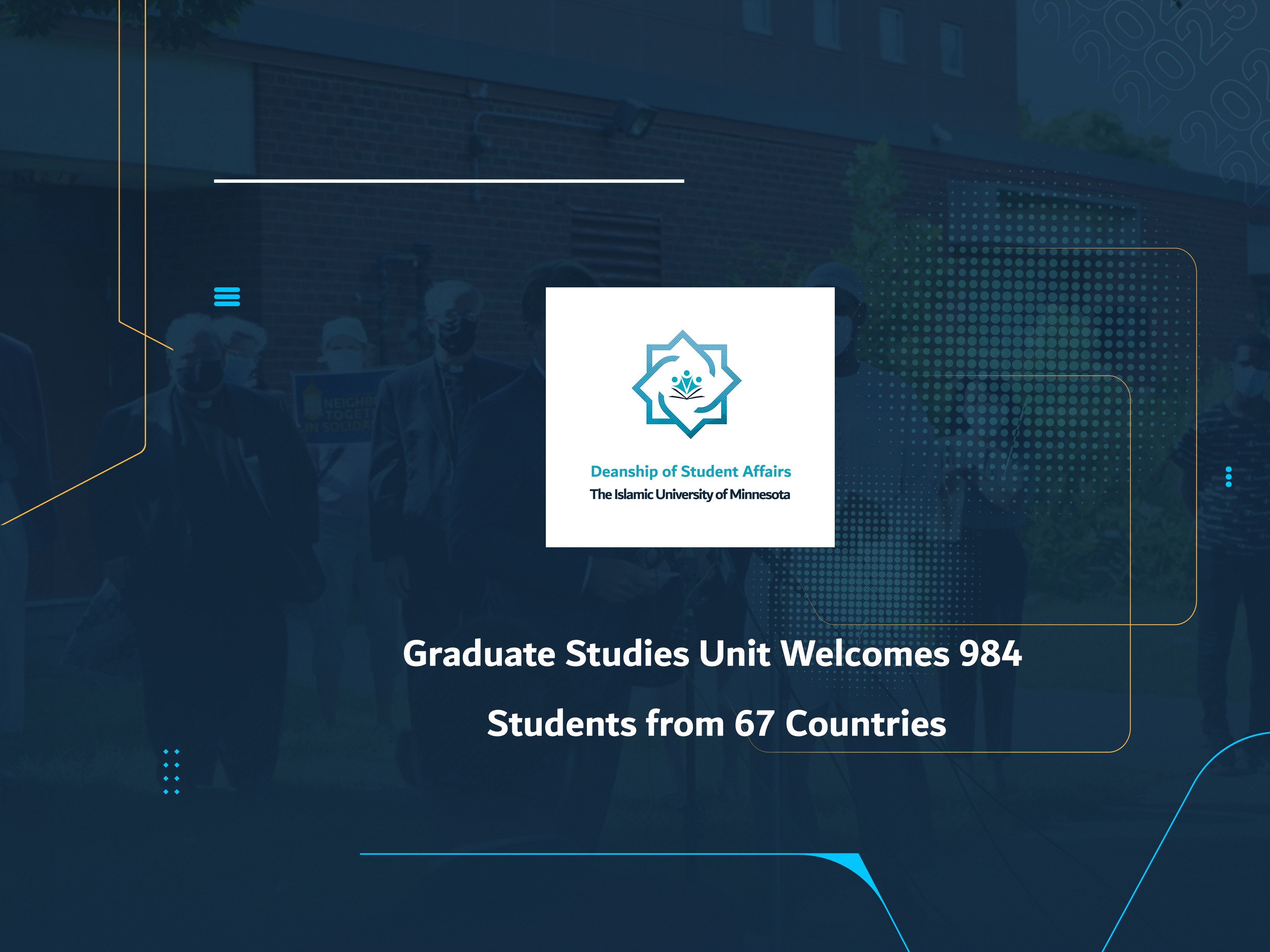 Graduate Studies Unit Welcomes 984 Students from 67 Countries