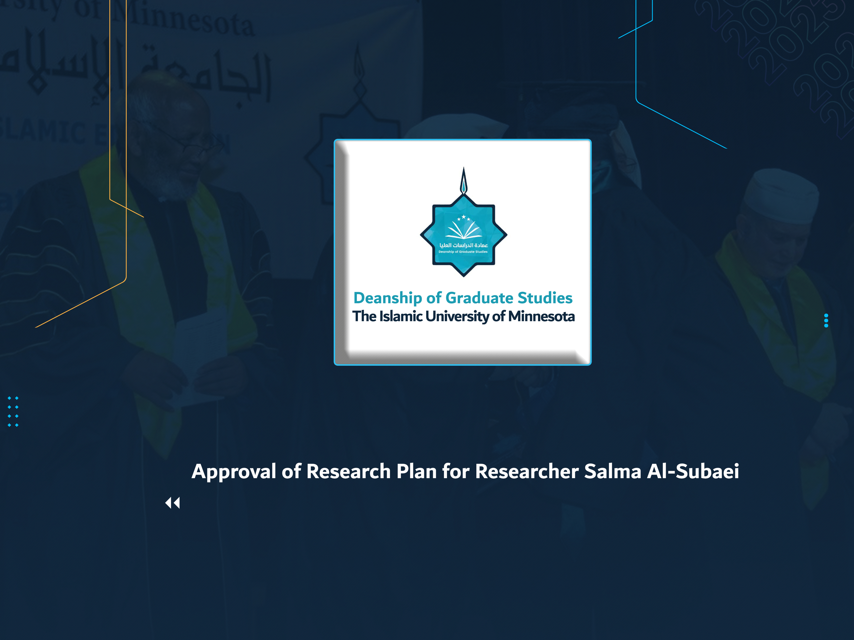 Approval of Research Plan for Researcher Salma Al-Subaei