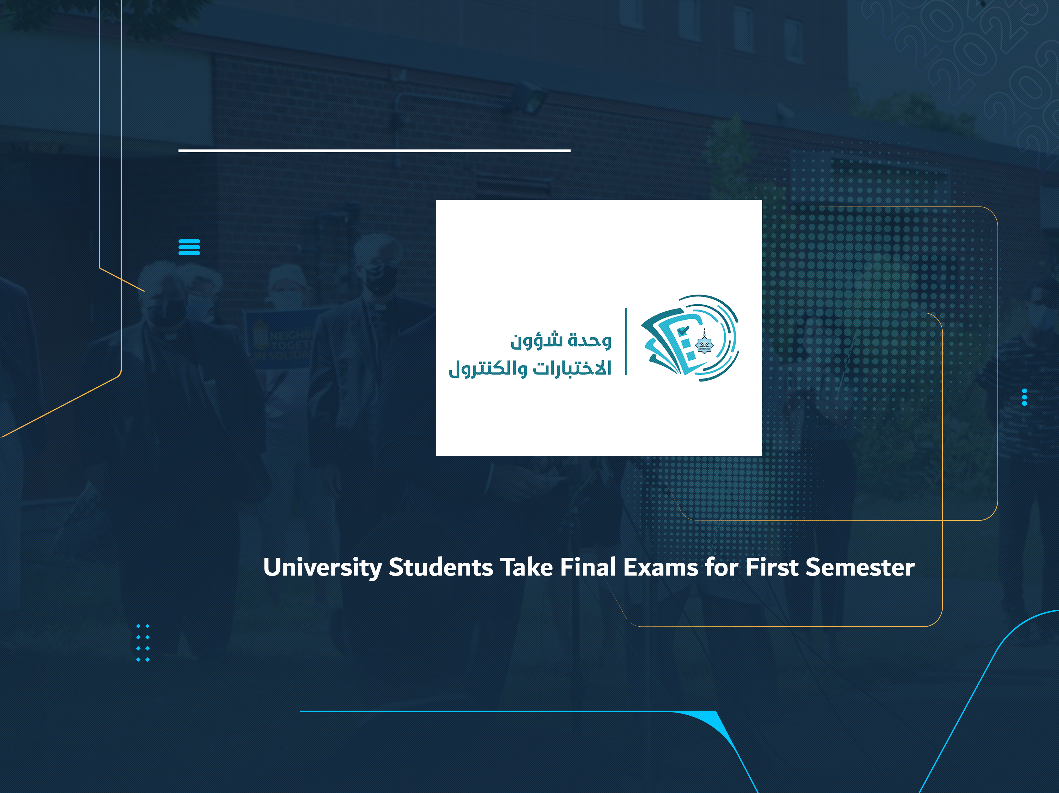 University Students Take Final Exams for First Semester
