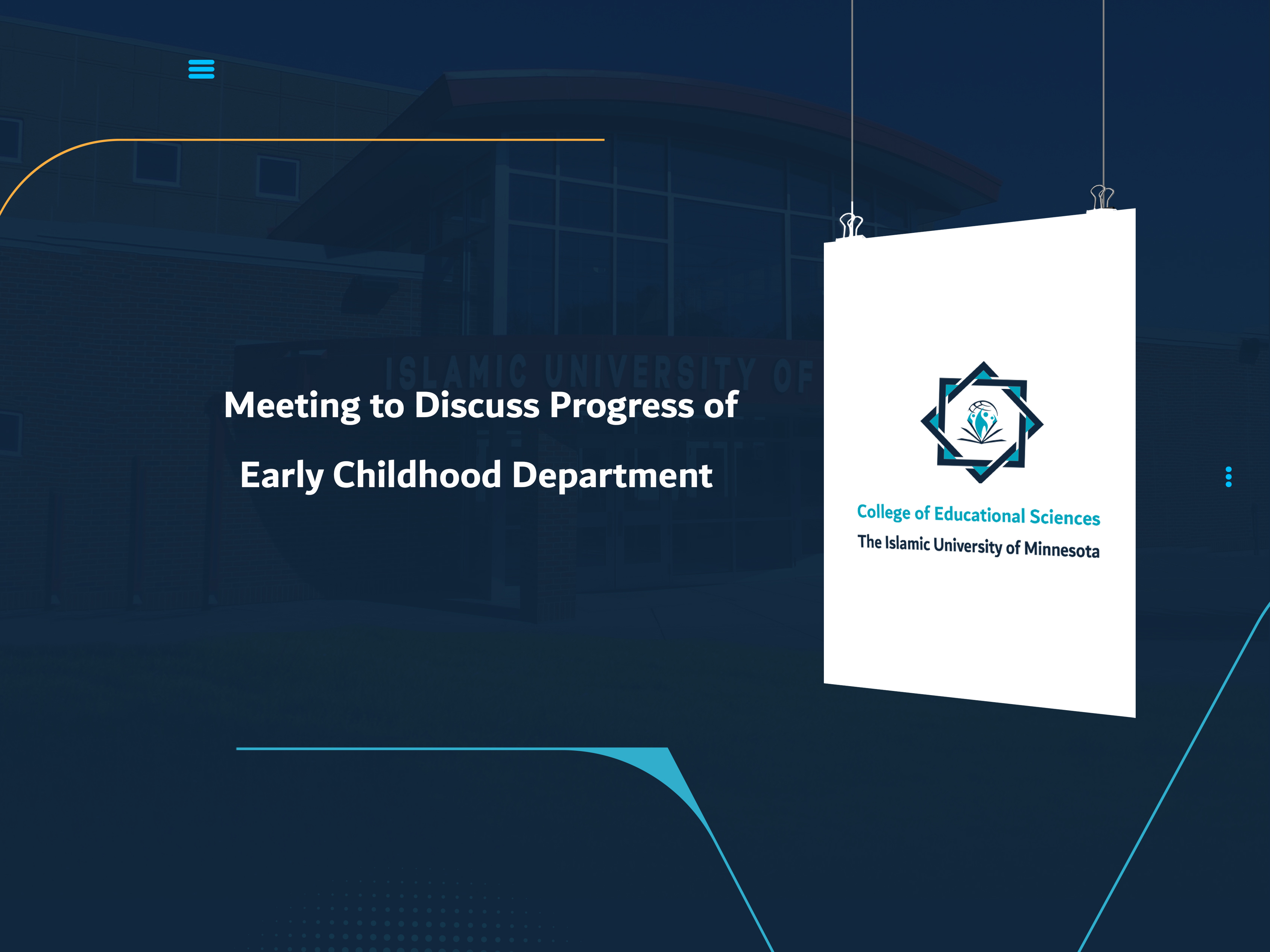 Meeting to Discuss Progress of Early Childhood Department