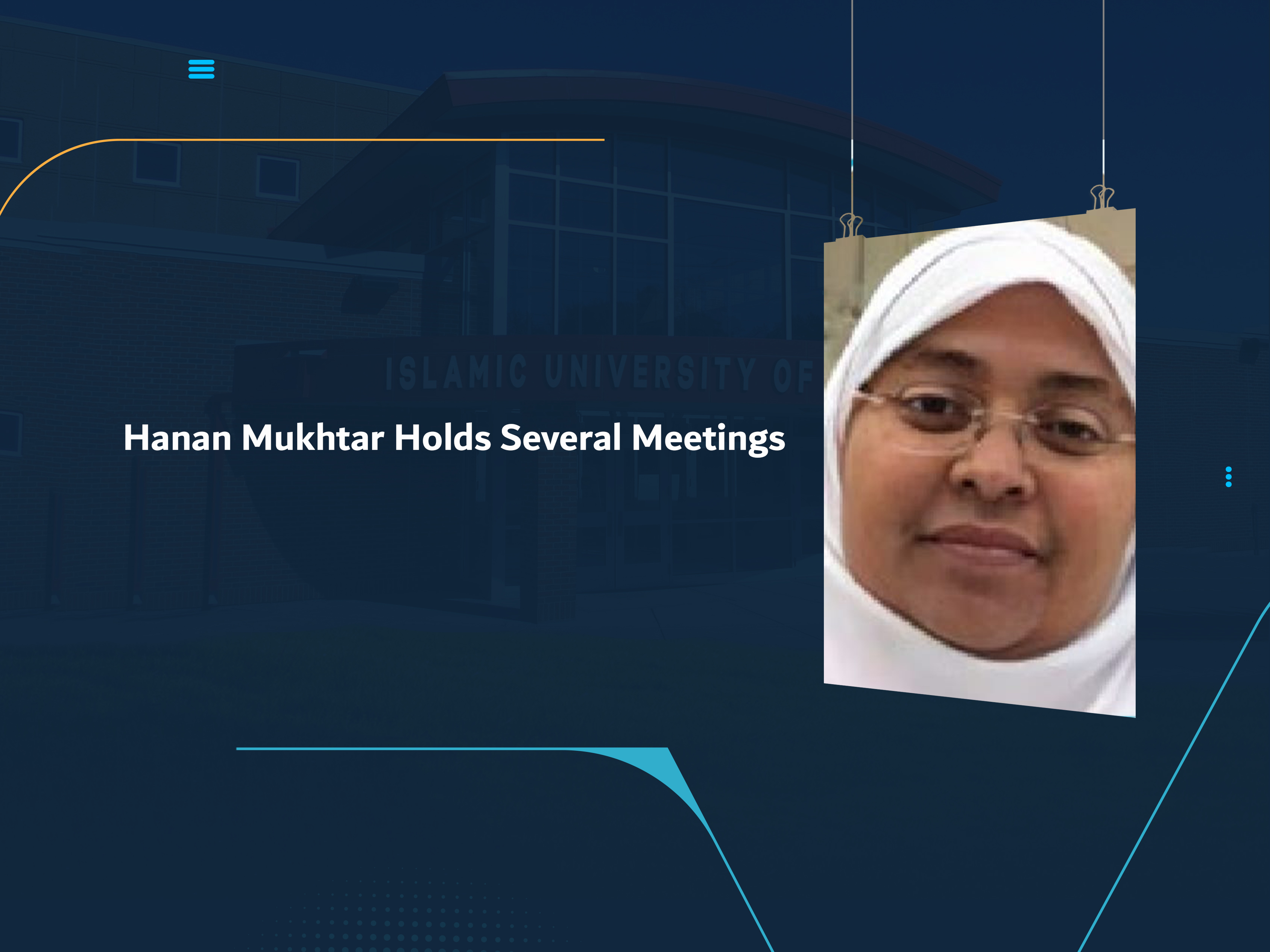 Hanan Mukhtar Holds Several Meetings