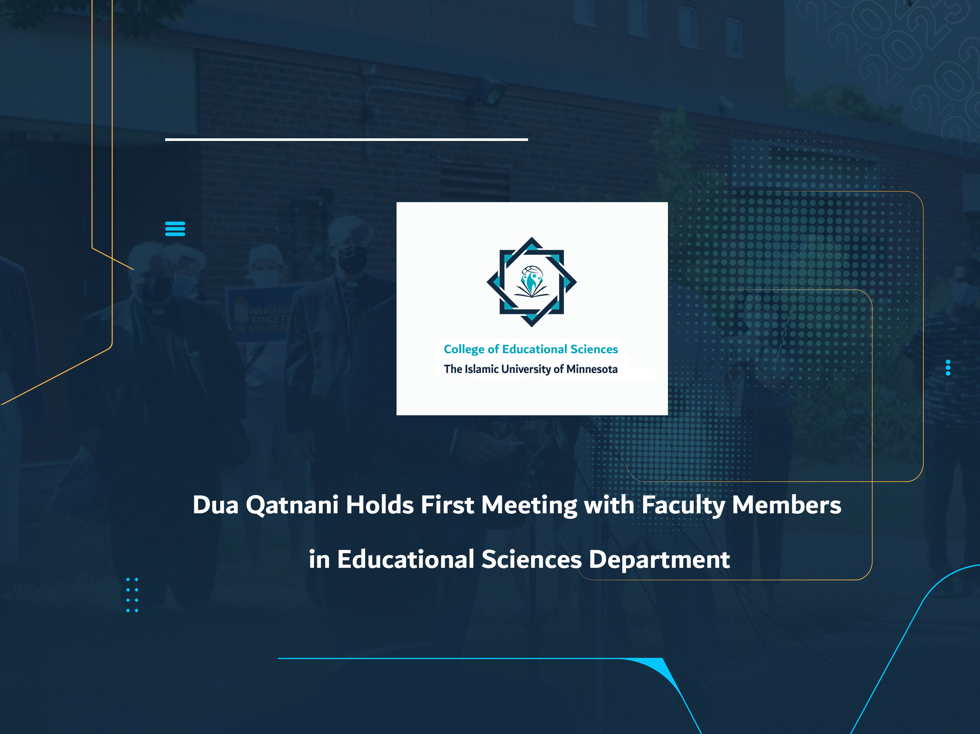 Dua Qatnani Holds First Meeting with Faculty Members in Educational Sciences Department