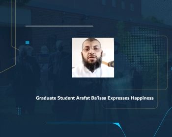 Graduate Student Arafat Ba'issa Expresses Happiness