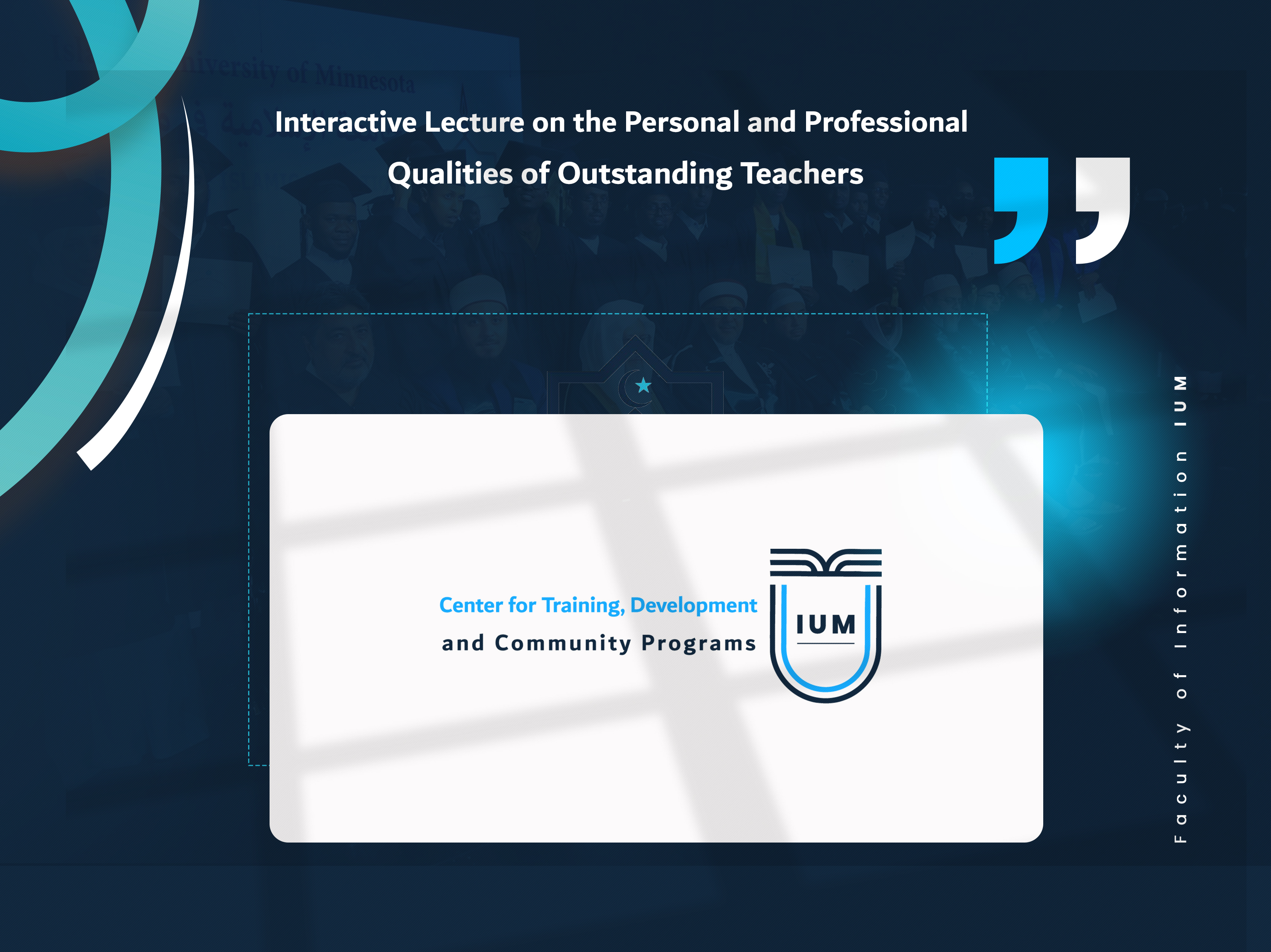 Interactive Lecture on the Personal and Professional Qualities of Outstanding Teachers