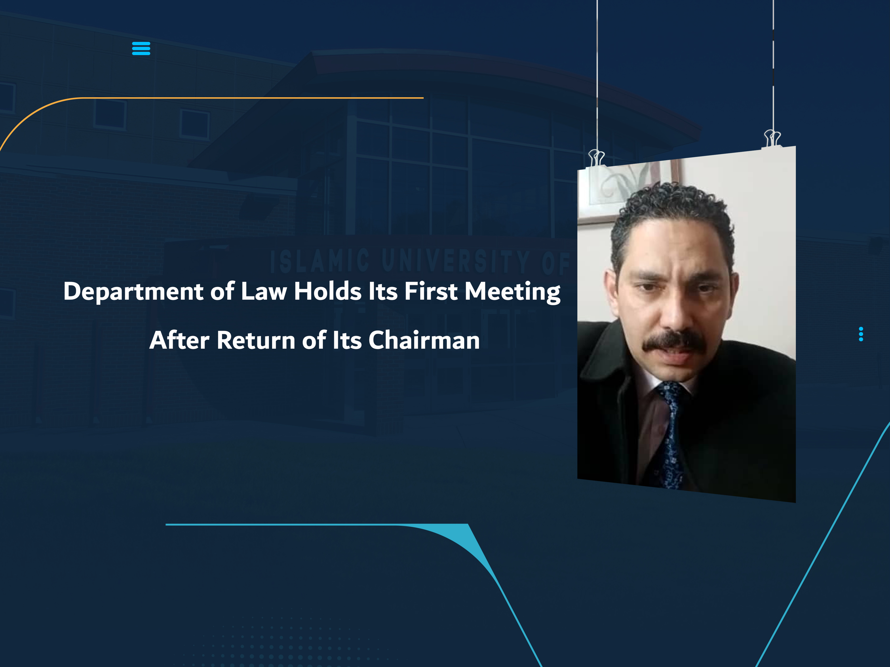 Department of Law Holds Its First Meeting After Return of Its Chairman