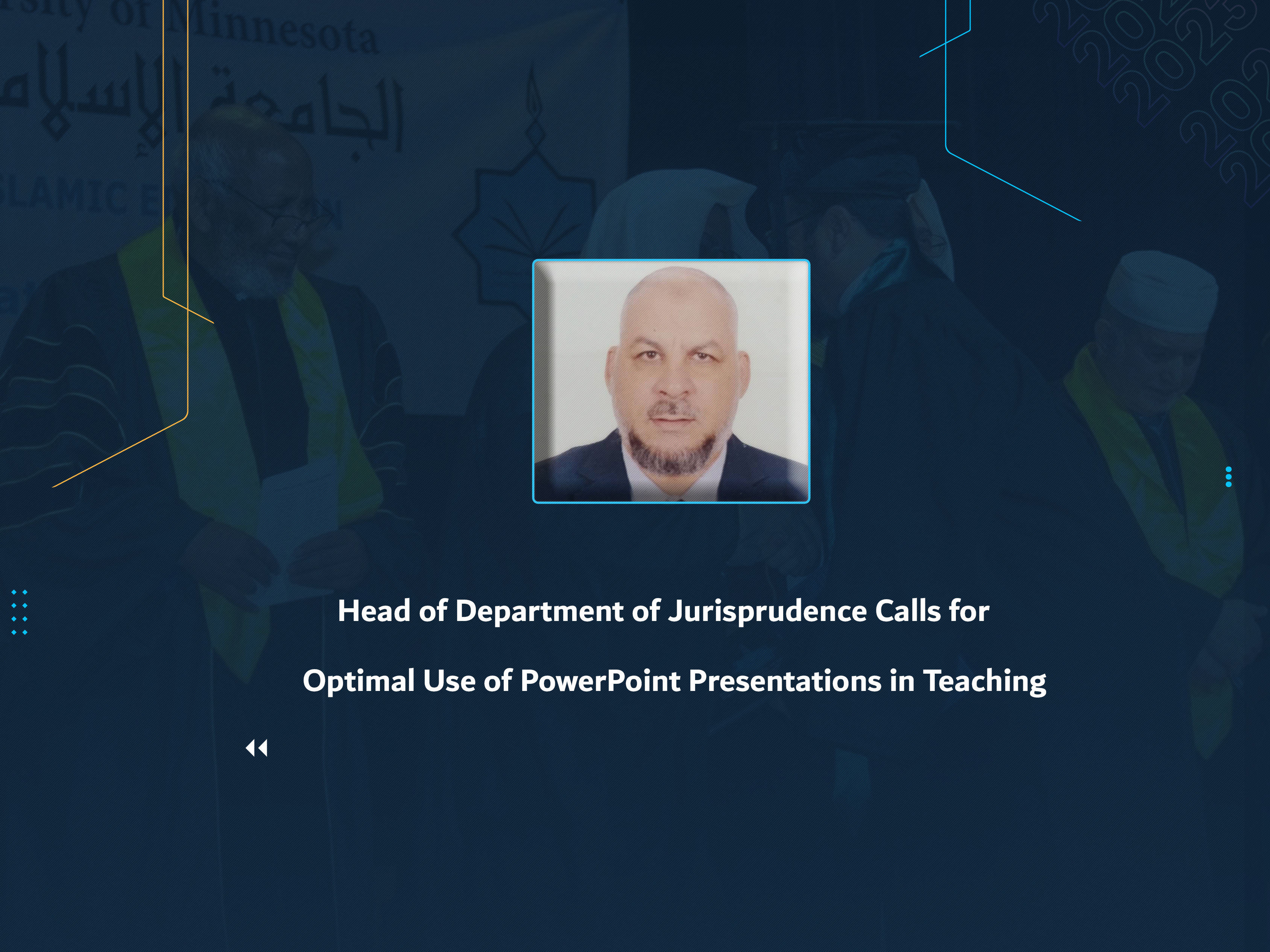 Head of Department of Jurisprudence Calls for Optimal Use of PowerPoint Presentations in Teaching