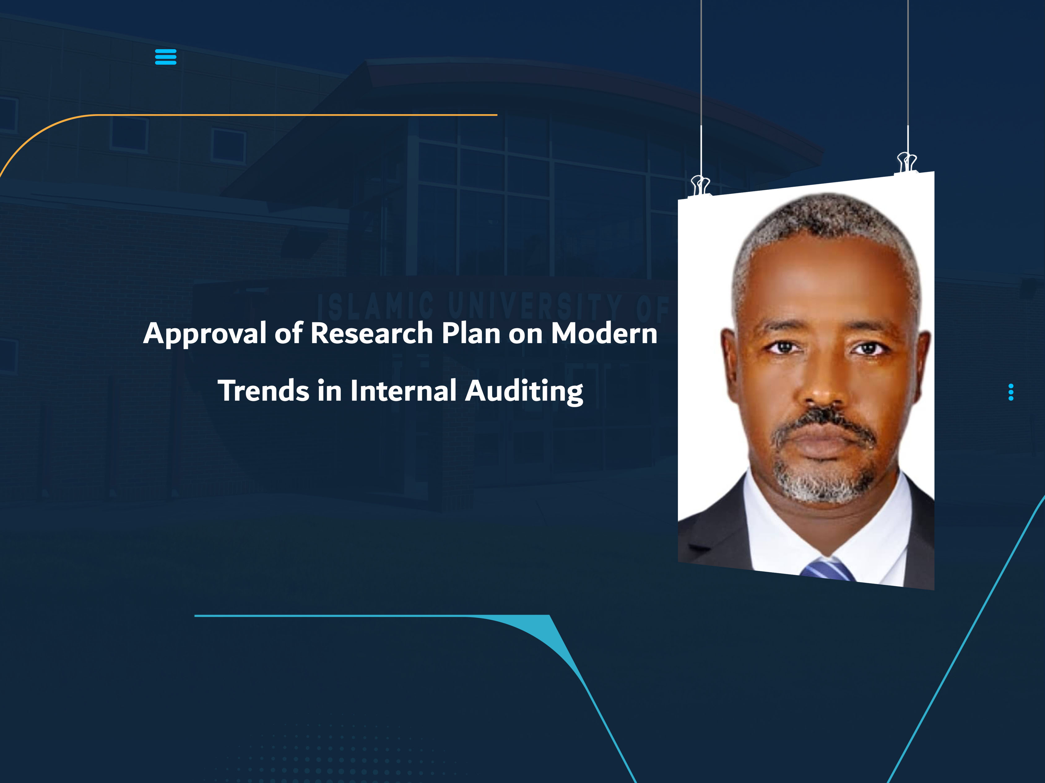 Approval of Research Plan on Modern Trends in Internal Auditing