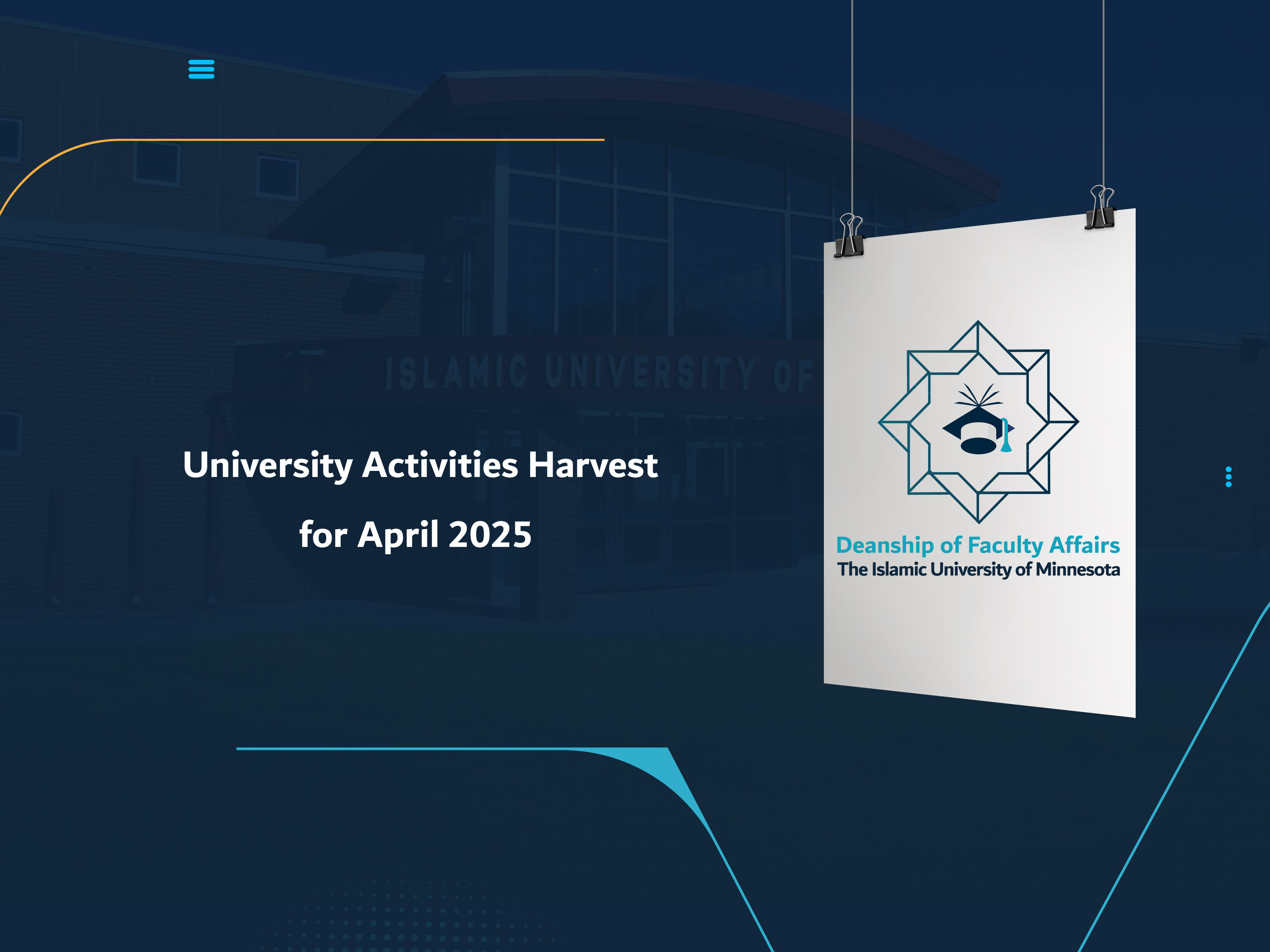 University Activities Harvest for April 2025