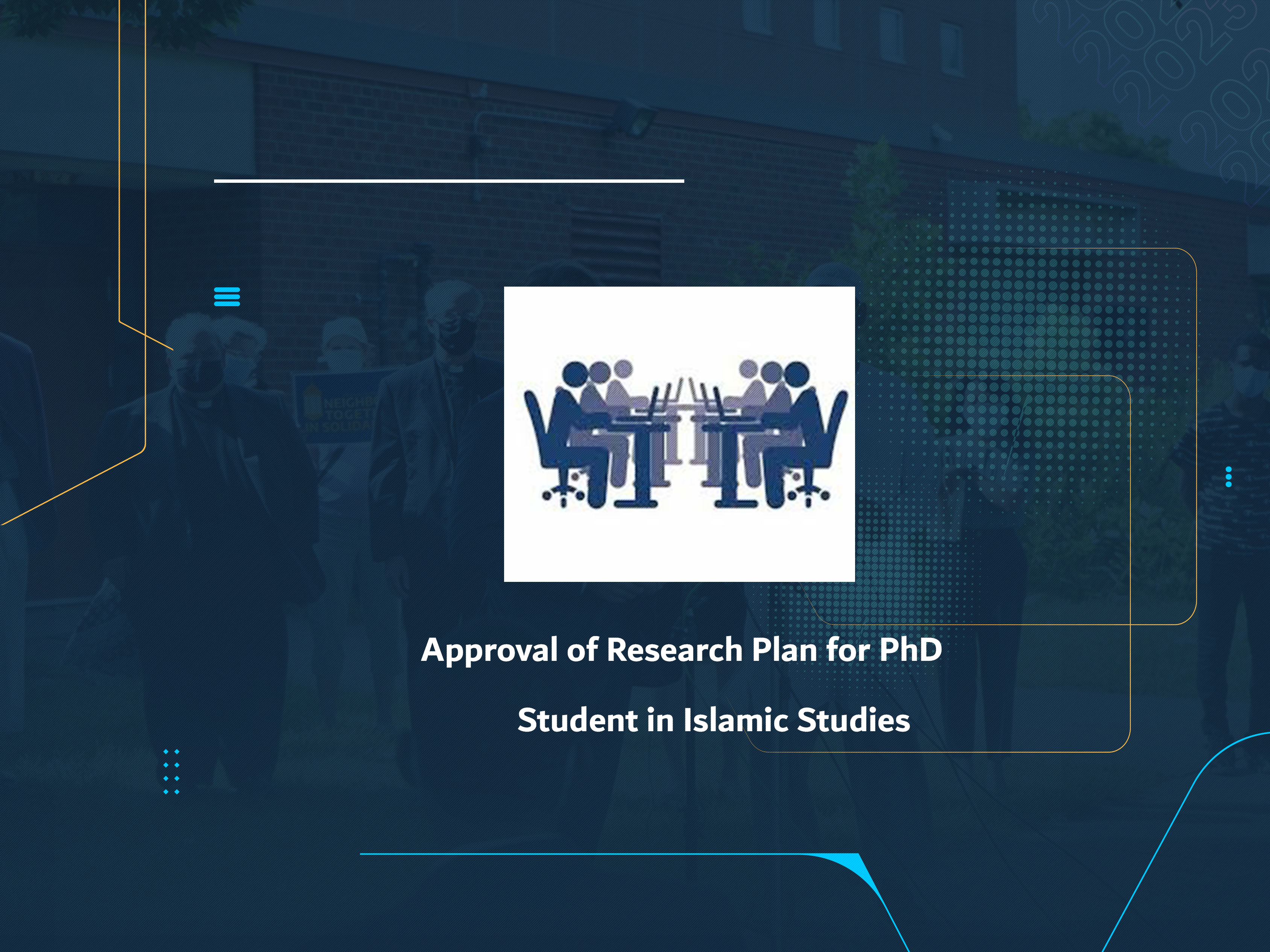 Approval of Research Plan for PhD Student in Islamic Studies