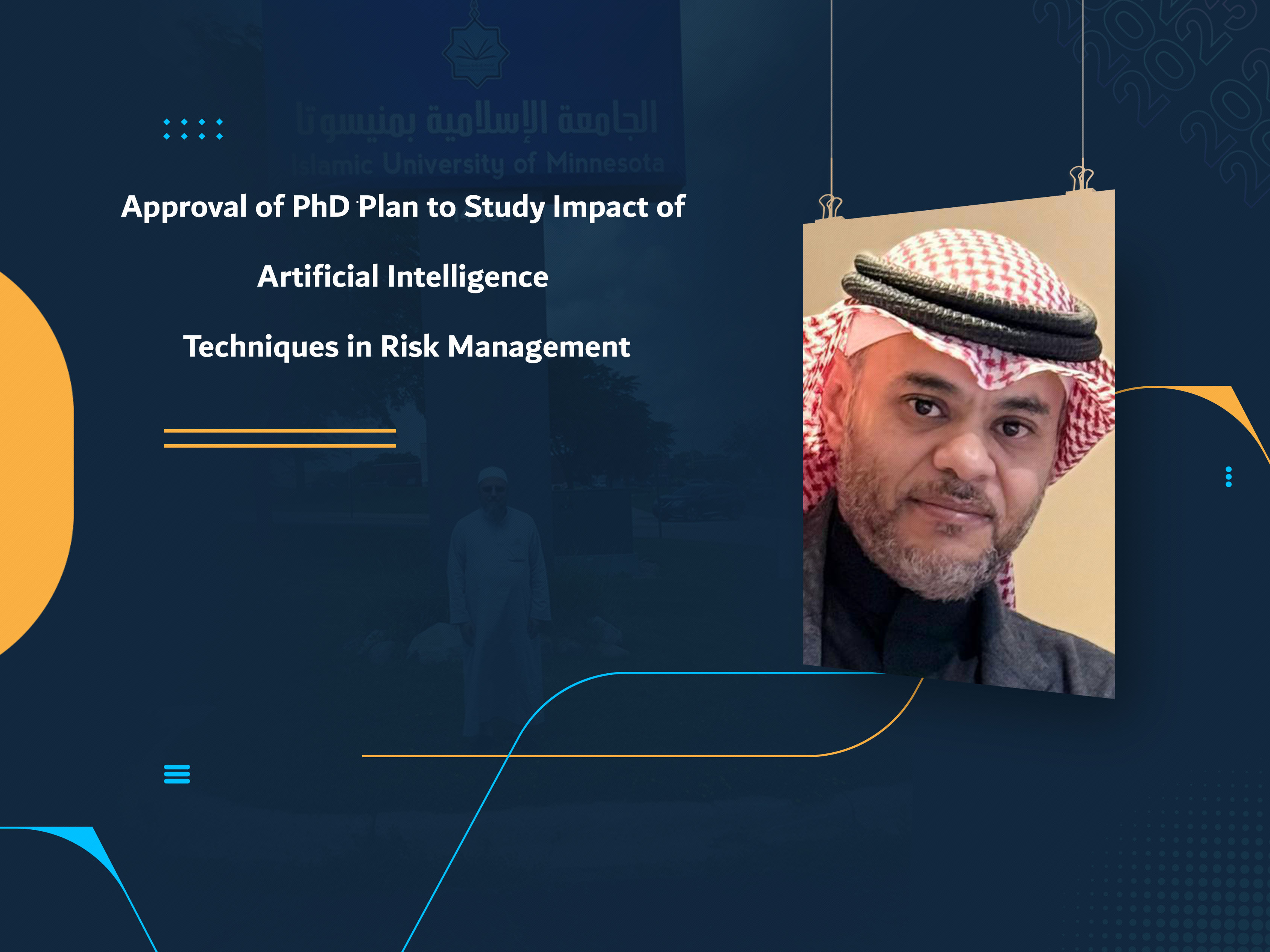 Approval of PhD Plan to Study Impact of Artificial Intelligence Techniques in Risk Management