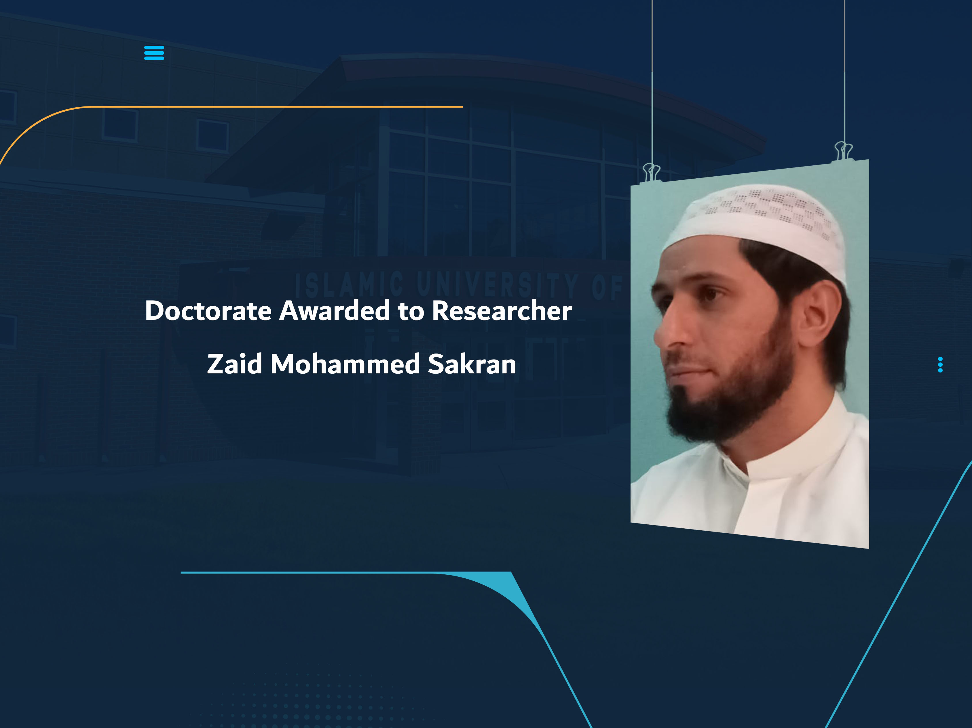 Doctorate Awarded to Researcher Zaid Mohammed Sakran