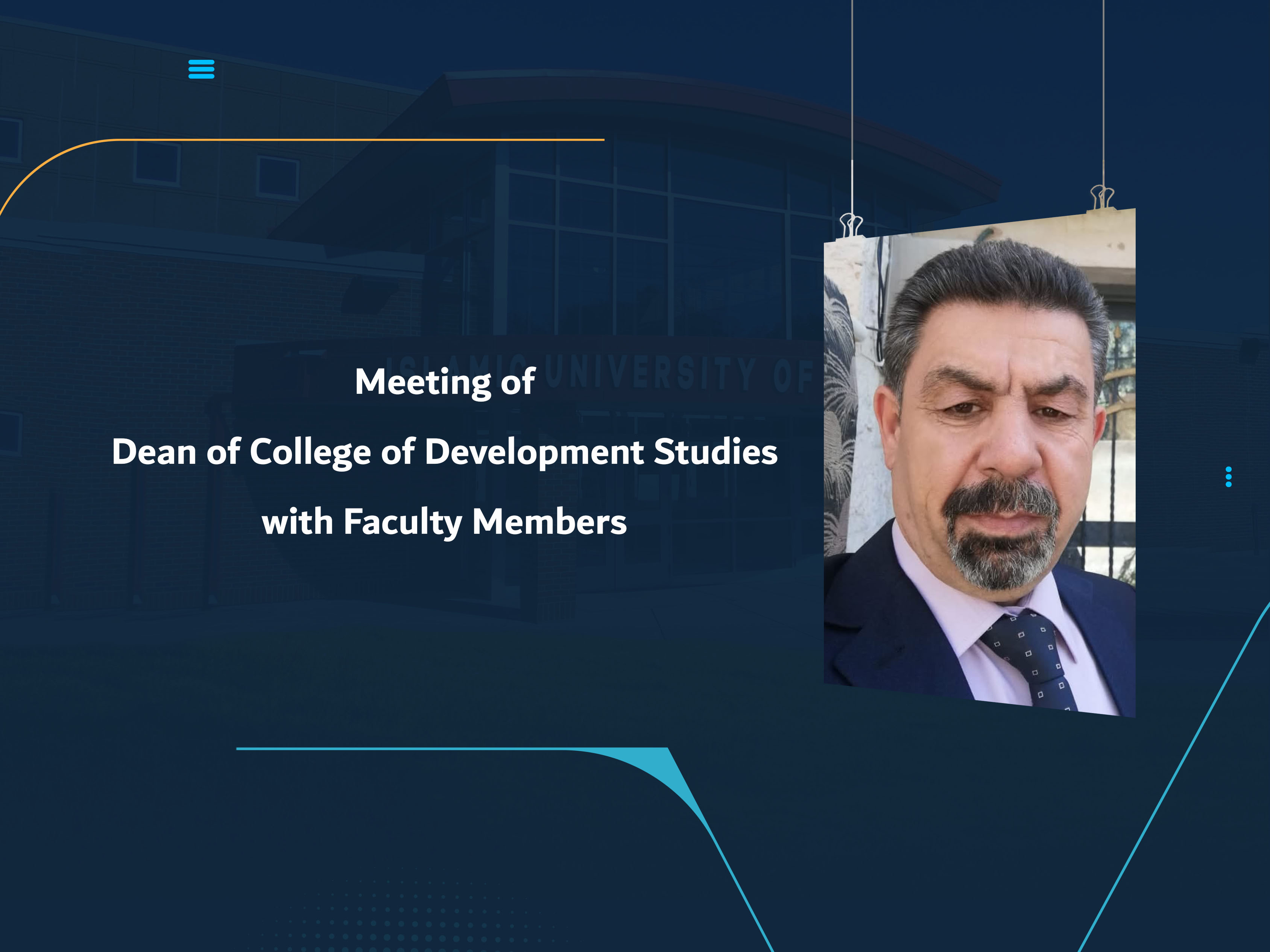 Meeting of Dean of College of Development Studies with Faculty Members
