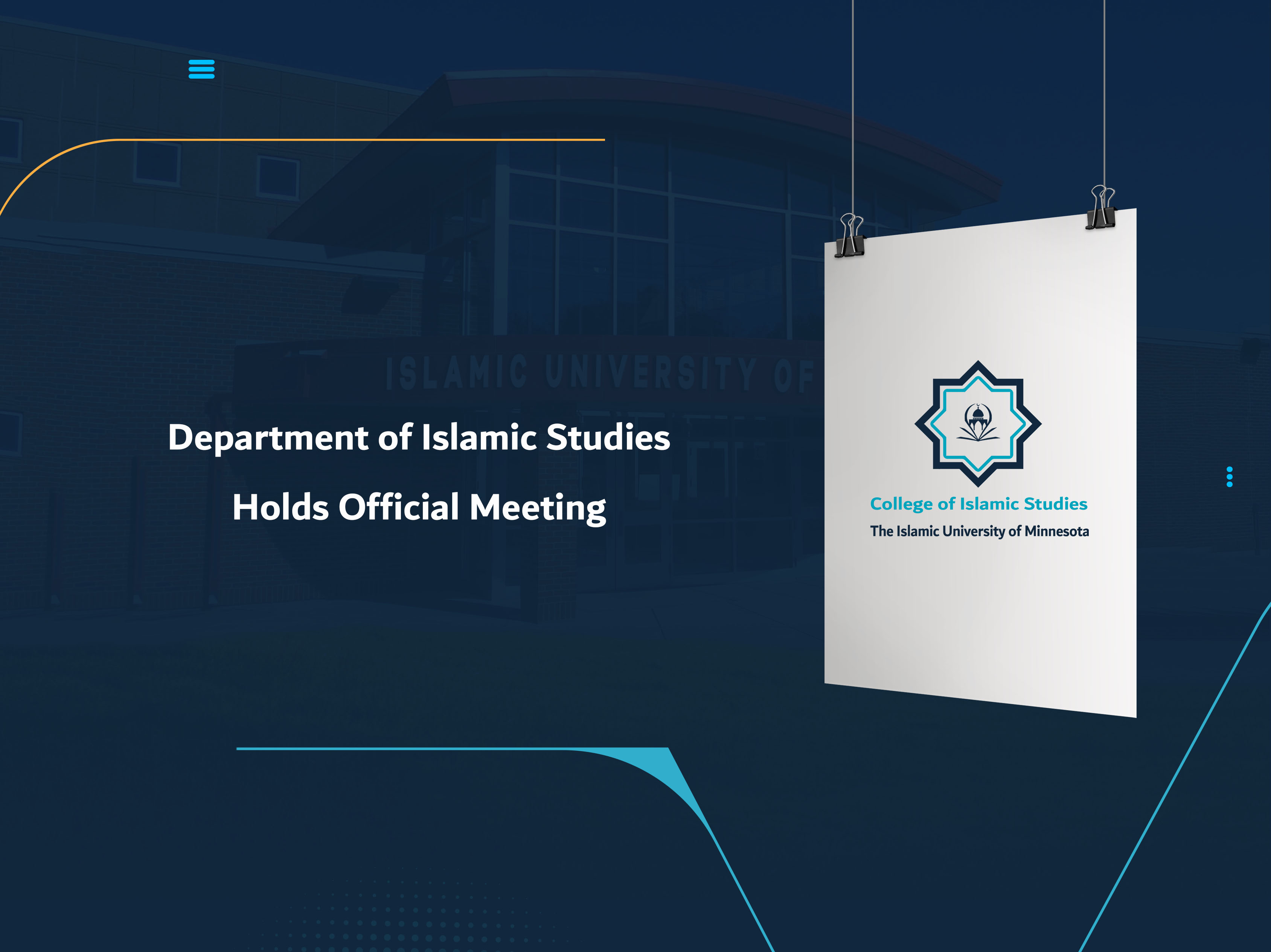 Department of Islamic Studies Holds Official Meeting