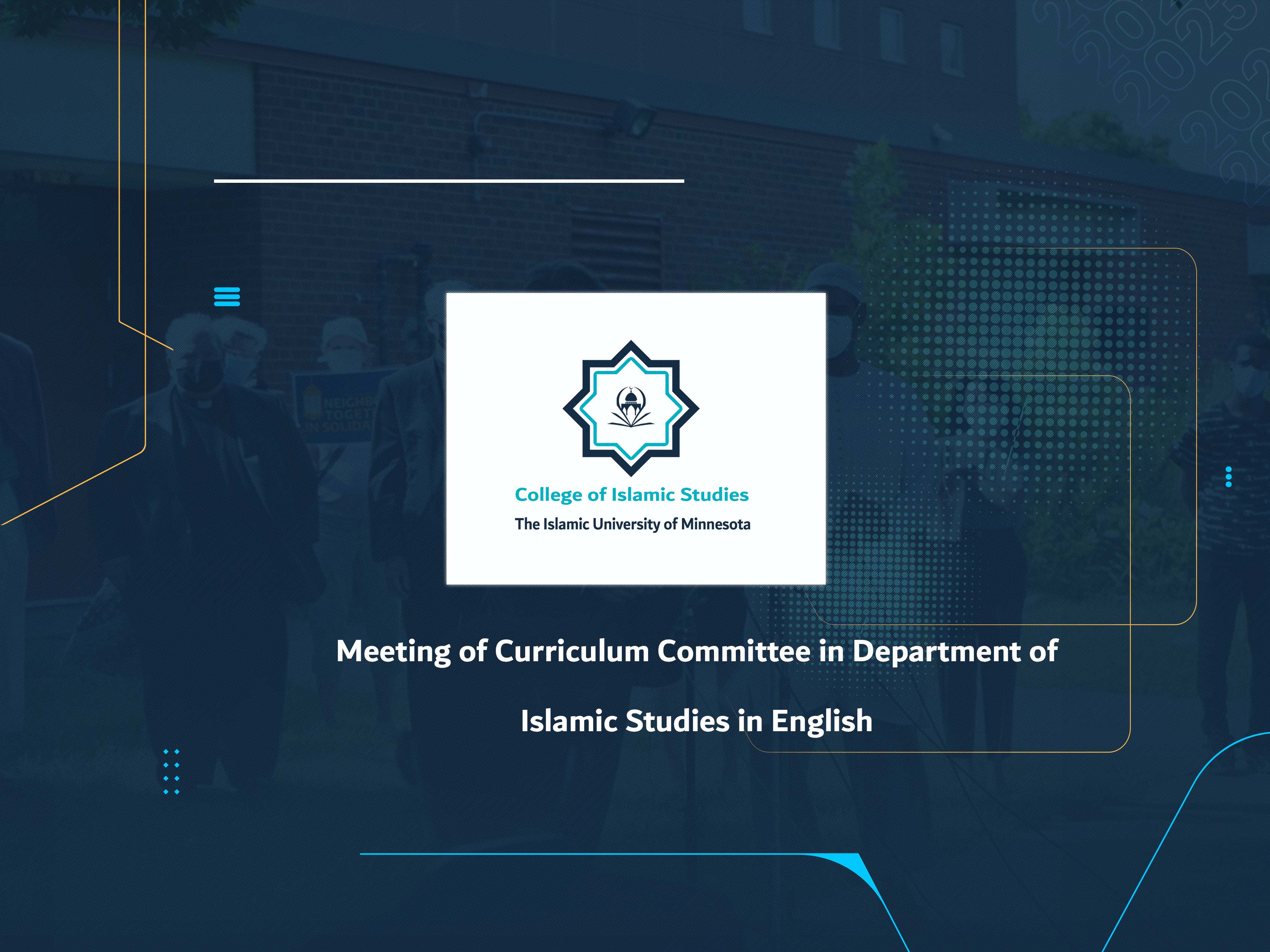 Meeting of Curriculum Committee in Department of Islamic Studies in English