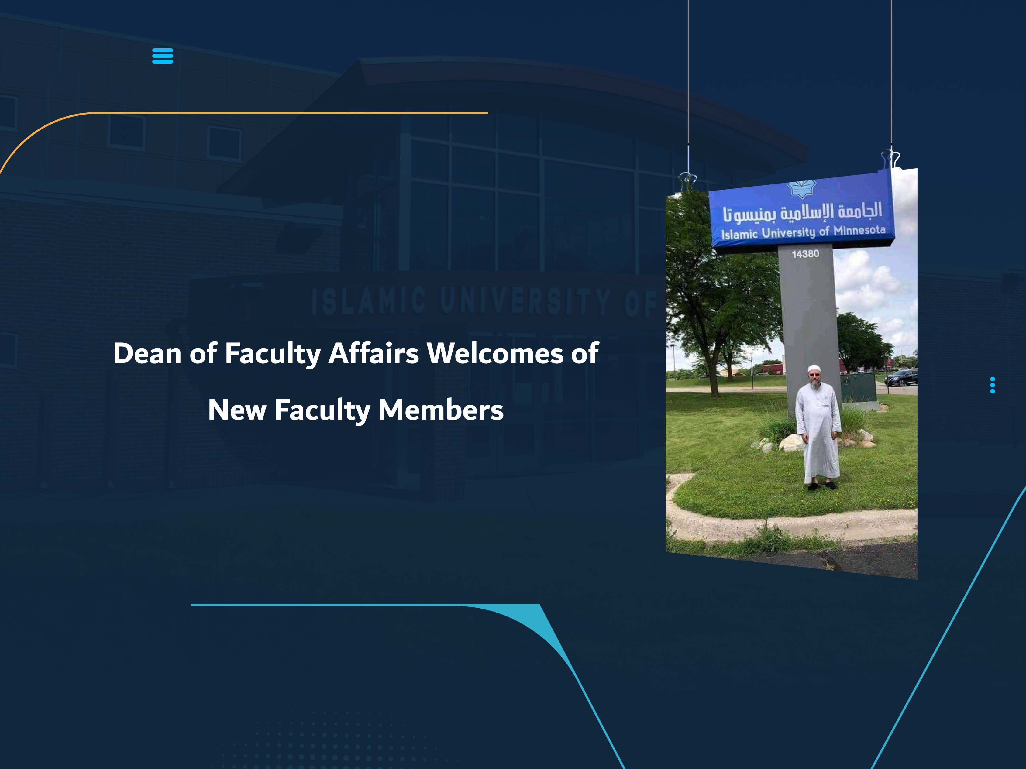 Dean of Faculty Affairs Welcomes of New Faculty Members
