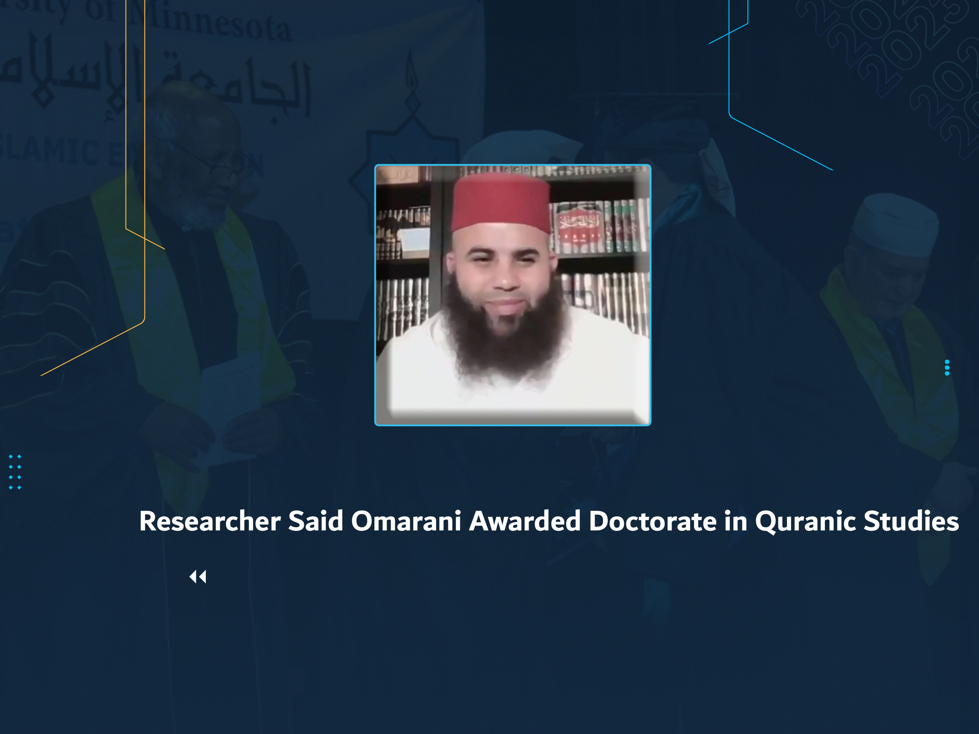 Researcher Said Omarani Awarded Doctorate in Quranic Studies