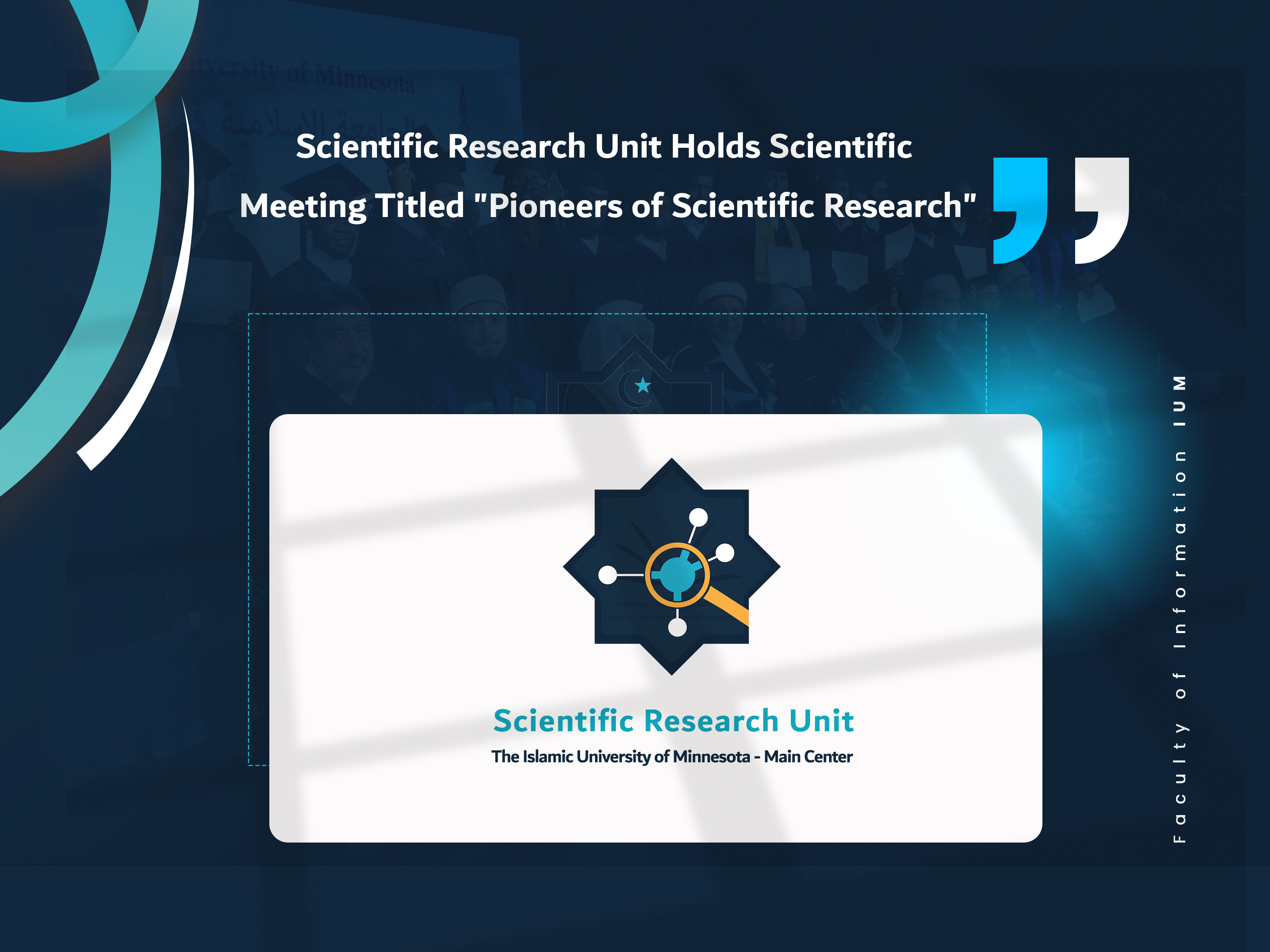 Scientific Research Unit Holds Scientific Meeting Titled "Pioneers of Scientific Research
