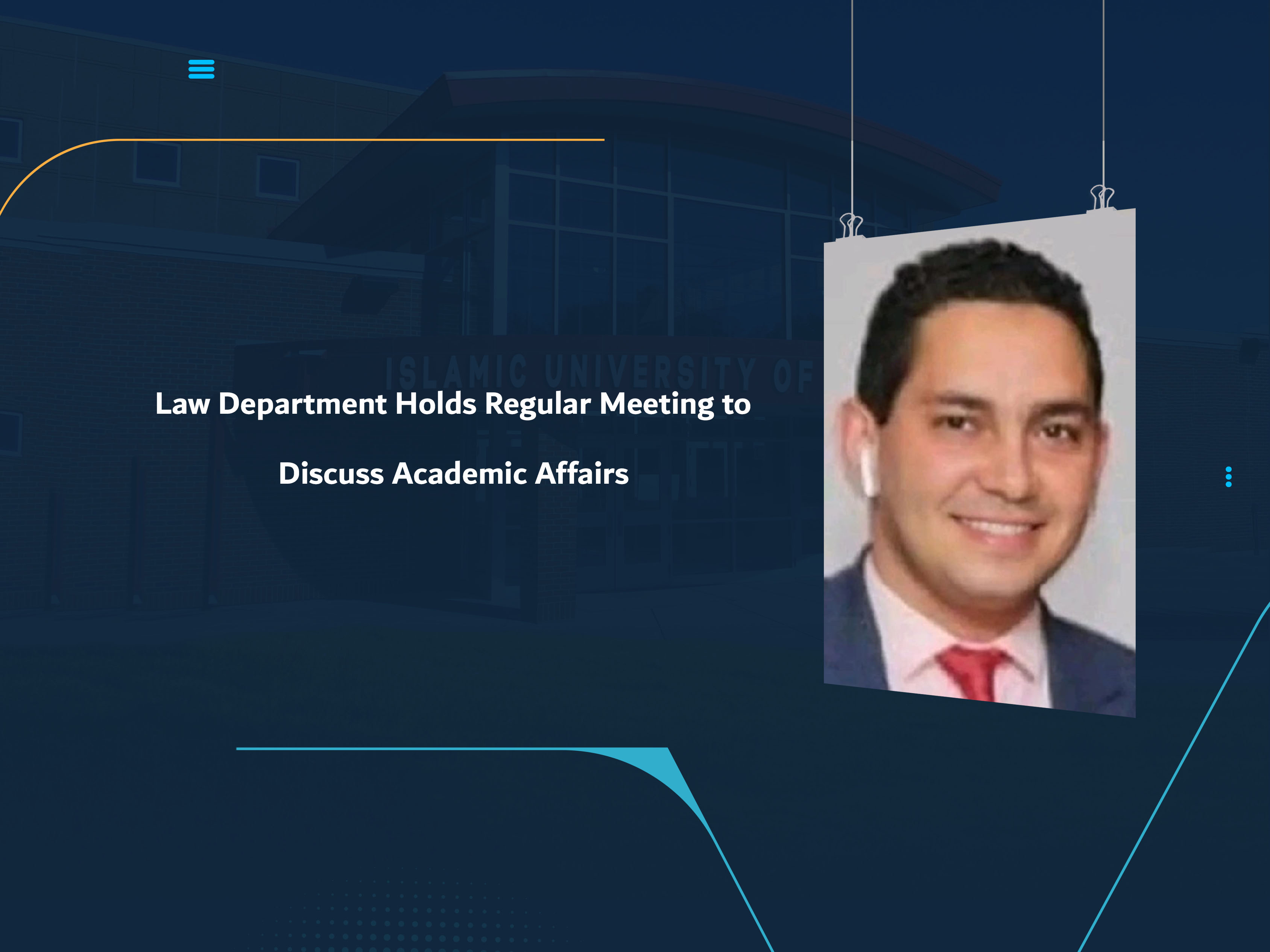 Law Department Holds Regular Meeting to Discuss Academic Affairs