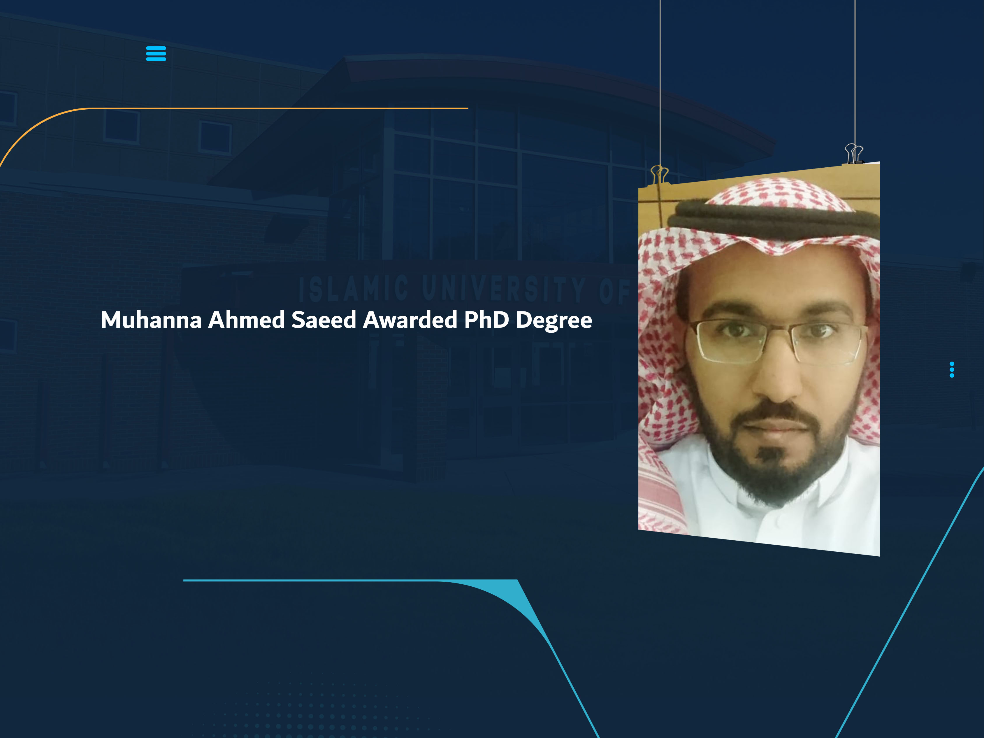 Muhanna Ahmed Saeed Awarded PhD Degree