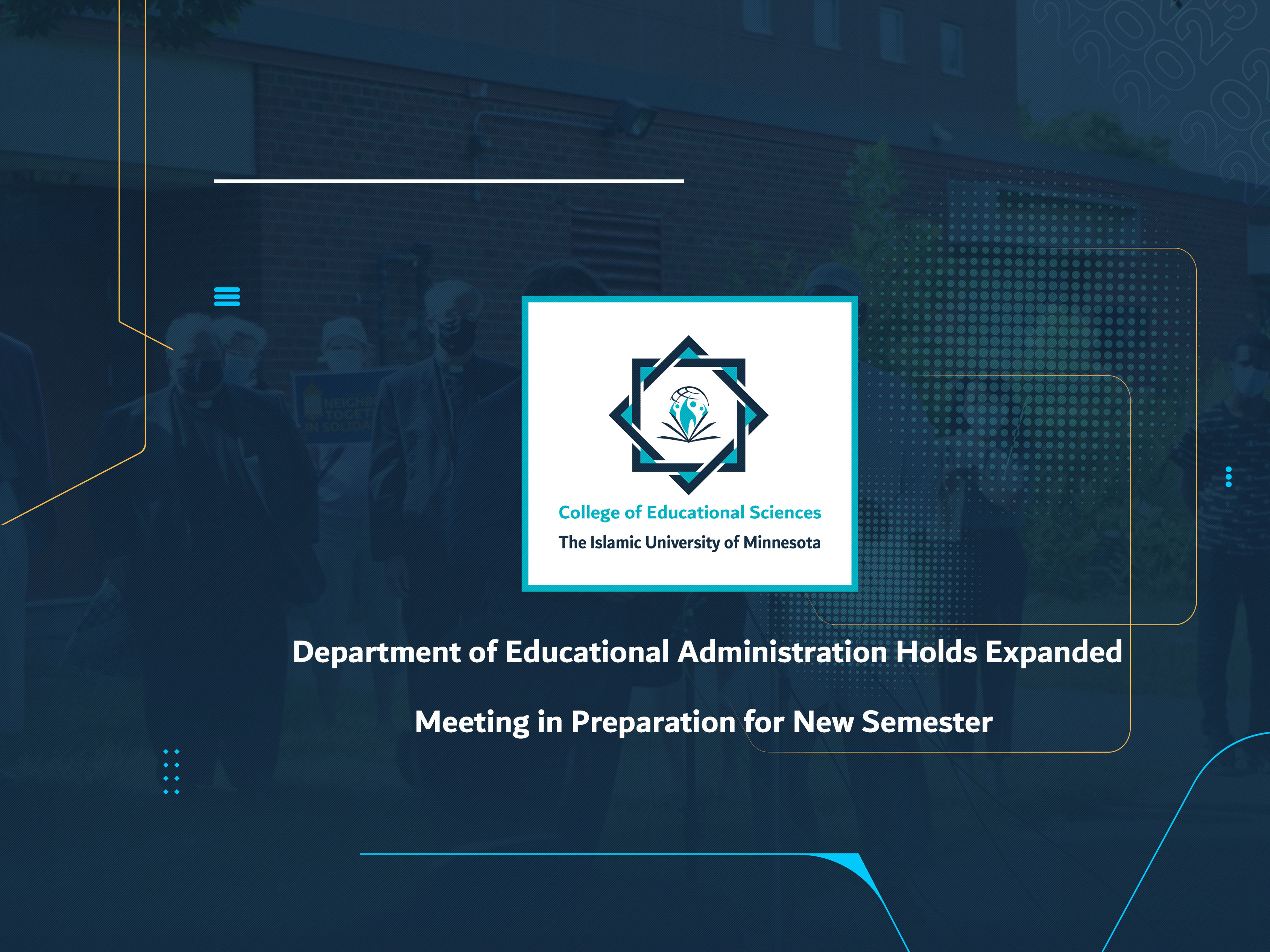 Department of Educational Administration Holds Expanded Meeting in Preparation for New Semester