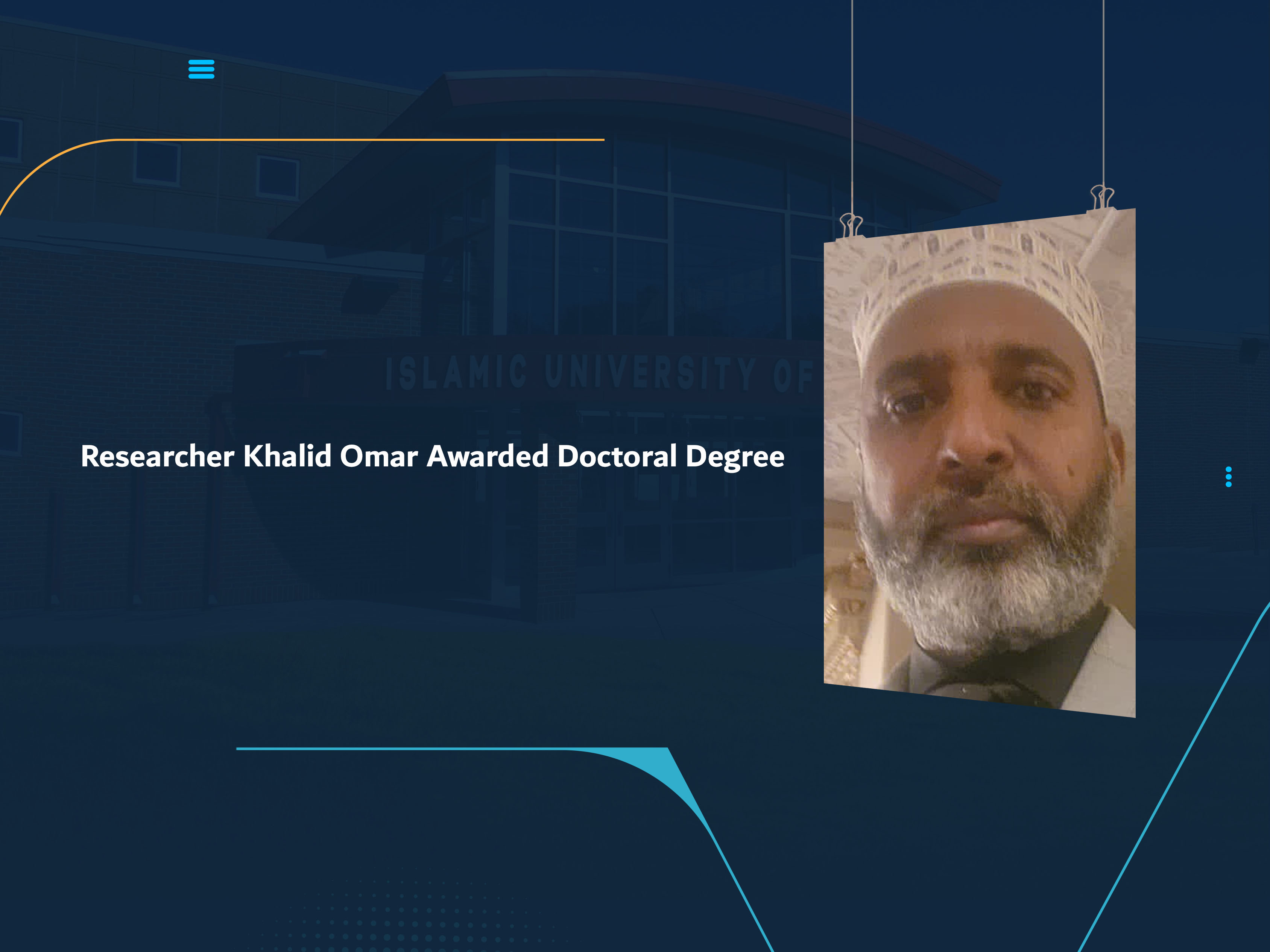 Researcher Khalid Omar Awarded Doctoral Degree