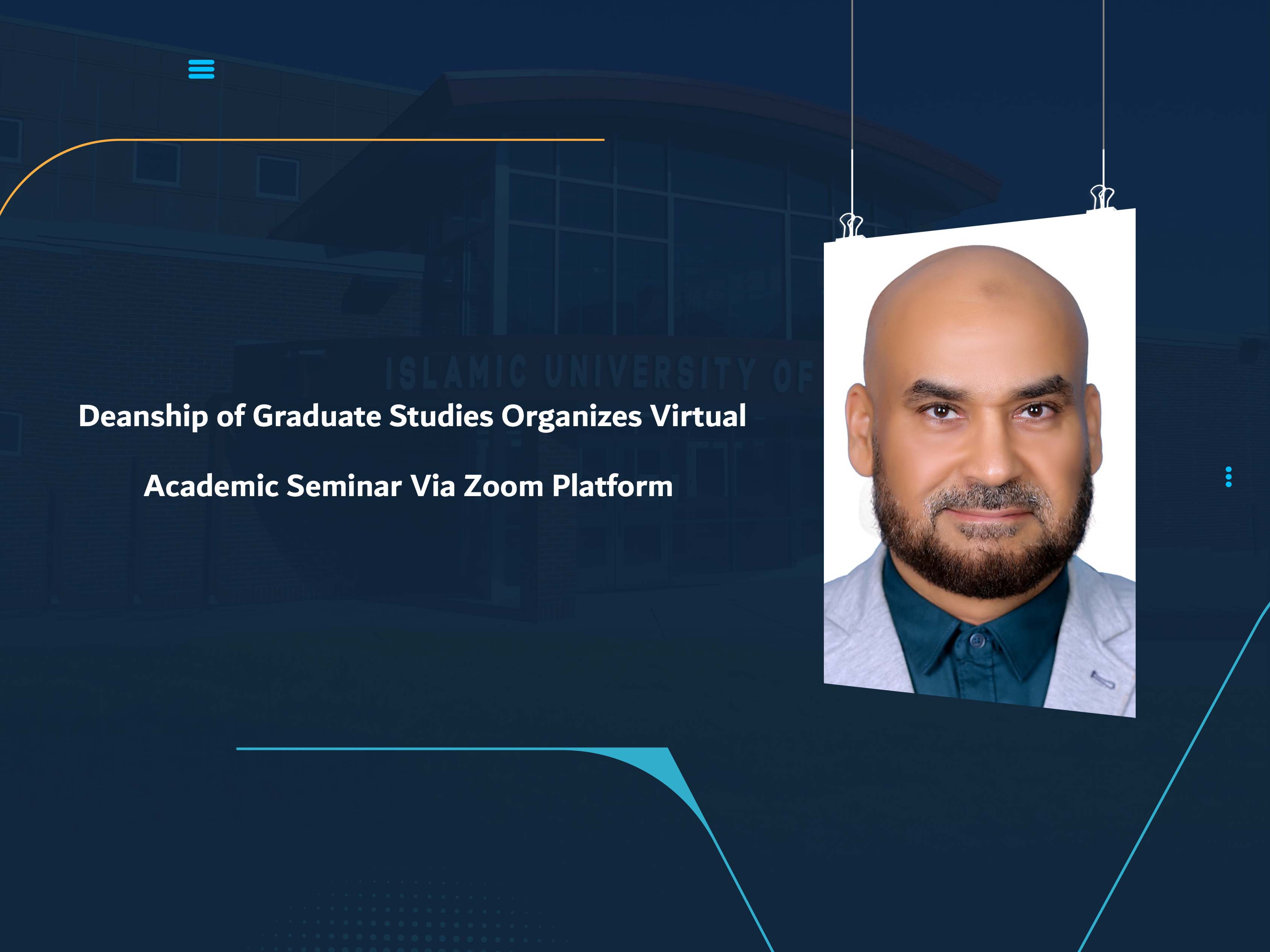 Deanship of Graduate Studies Organizes Virtual Academic Seminar Via Zoom Platform