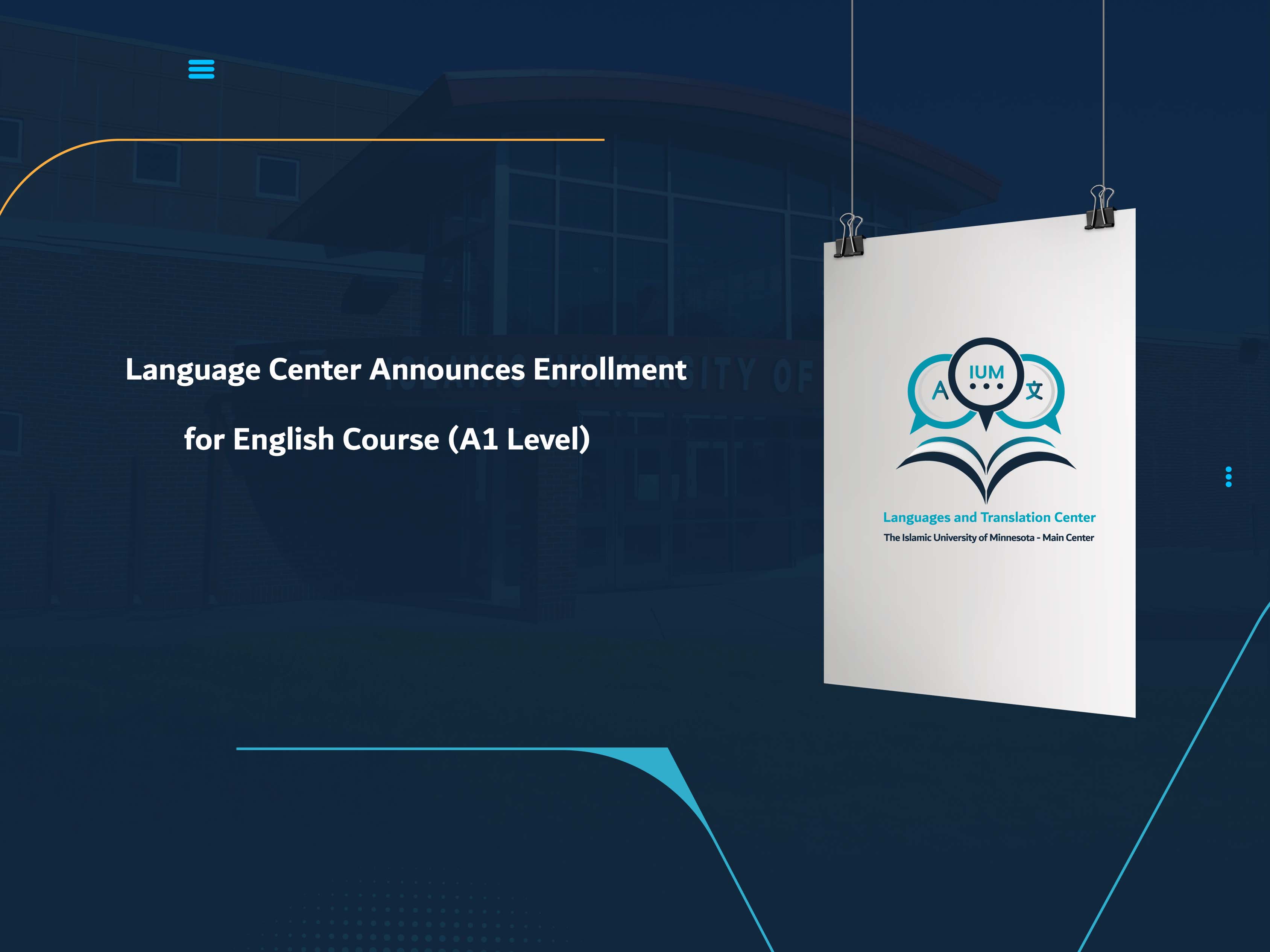 Language Center Announces Enrollment for English Course (A1 Level)