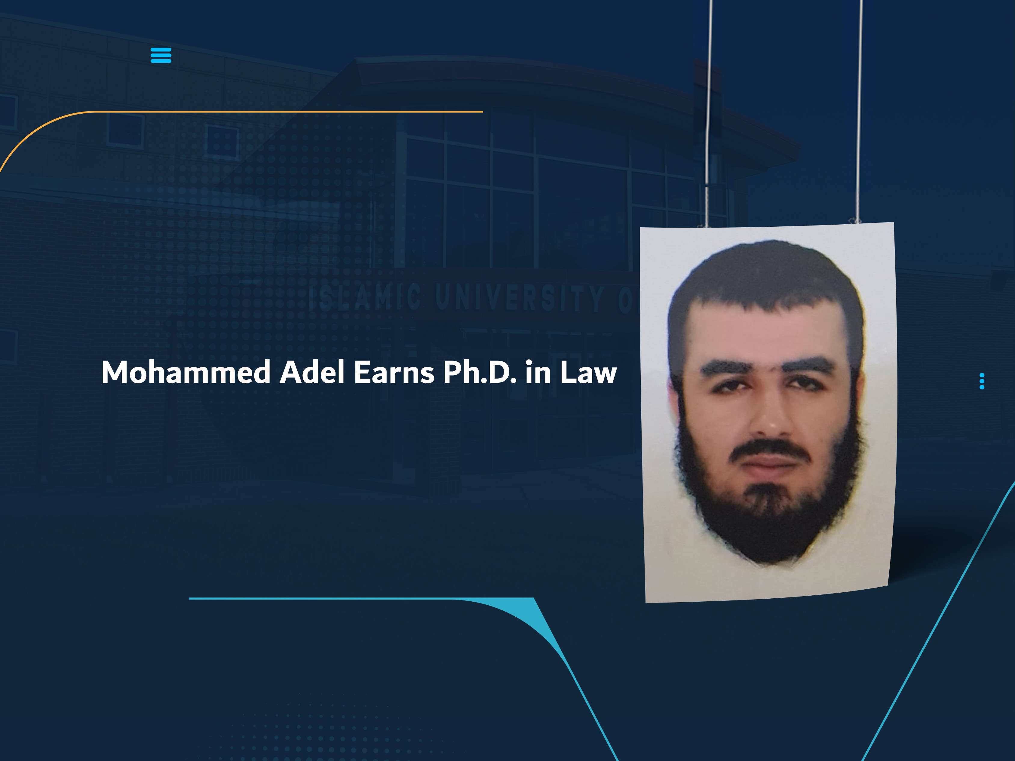 Mohammed Adel Earns Ph.D. in Law