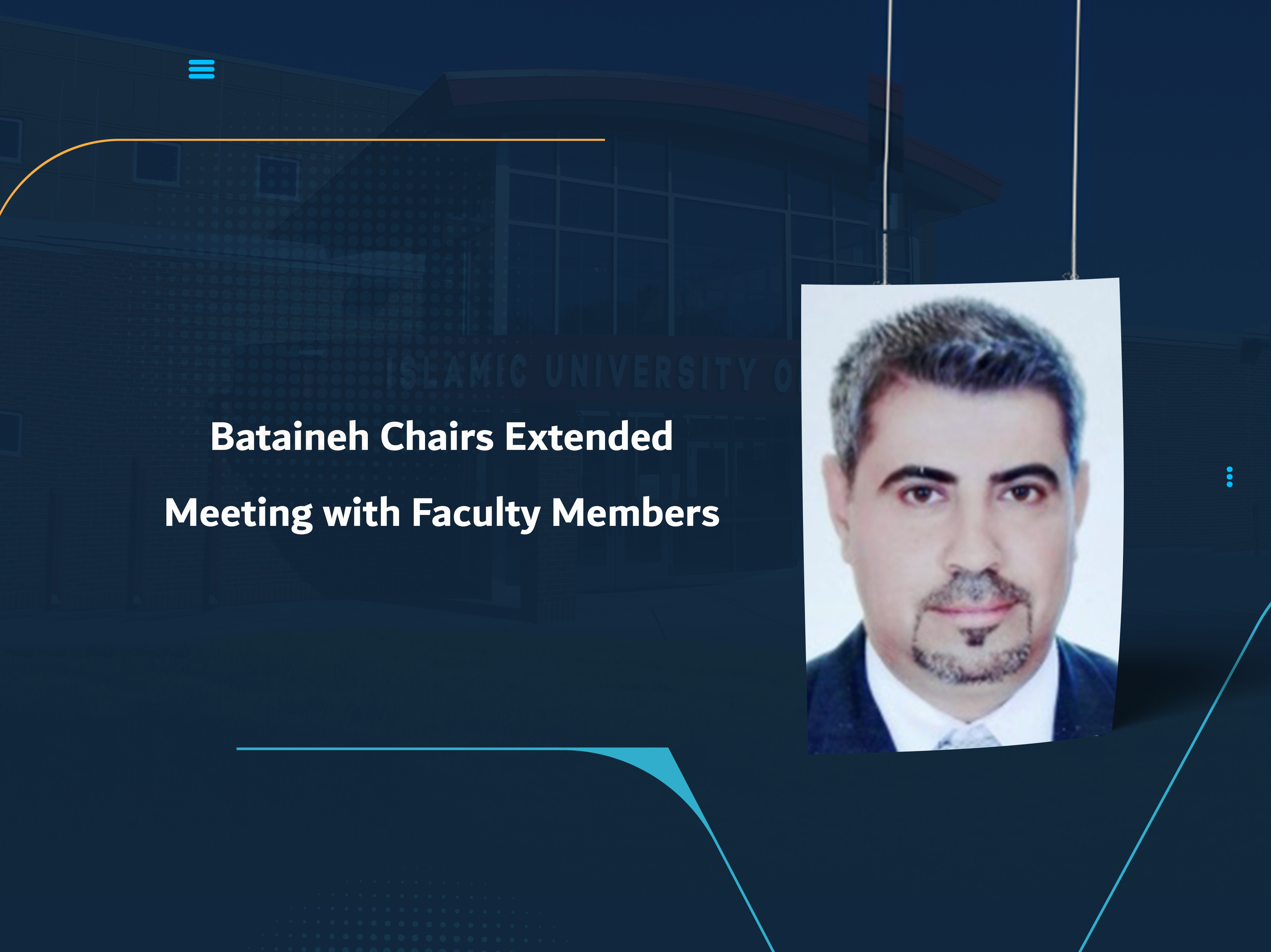 Bataineh Chairs Extended Meeting with Faculty Members