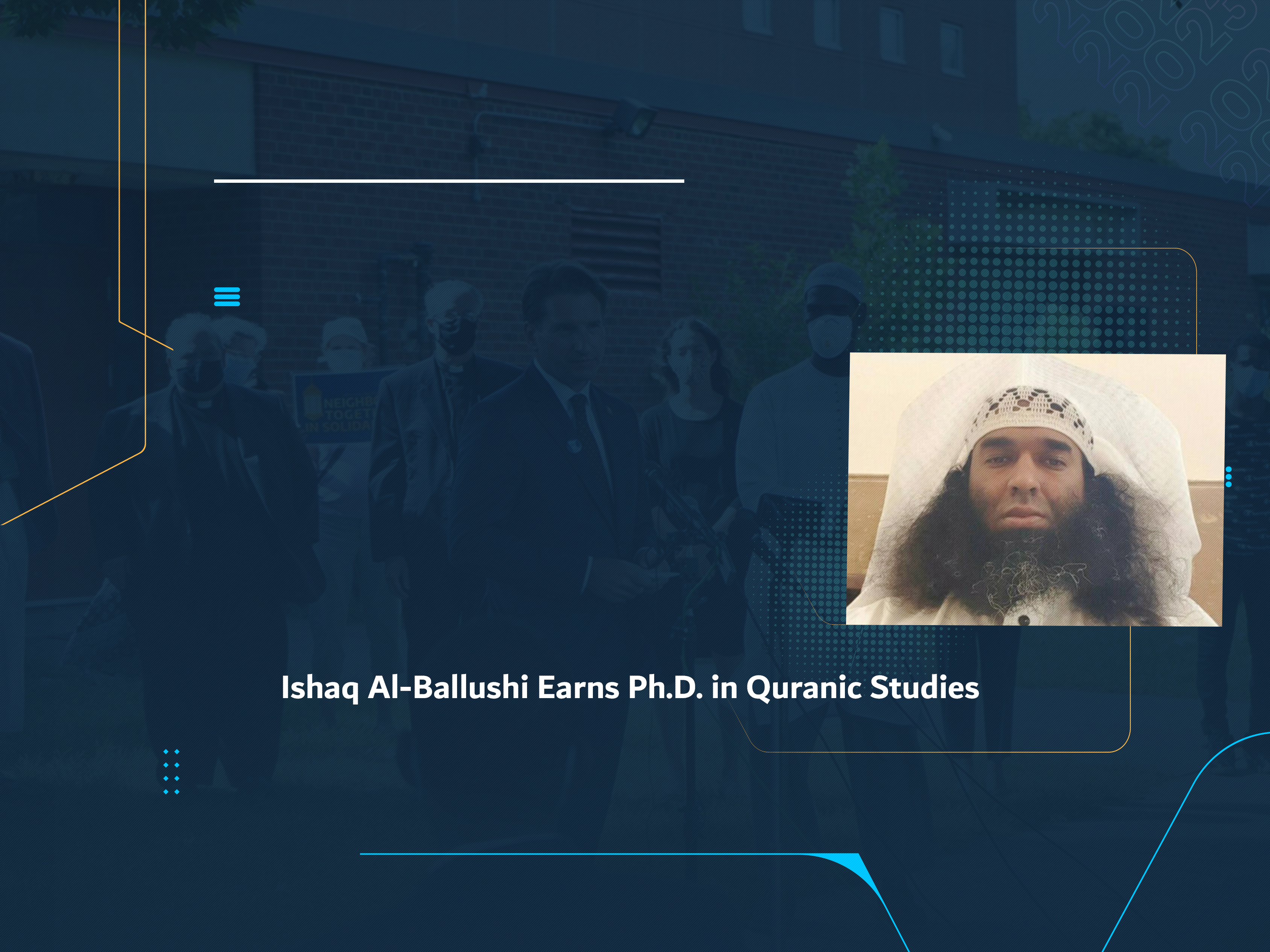 Ishaq Al-Ballushi Earns Ph.D. in Quranic Studies