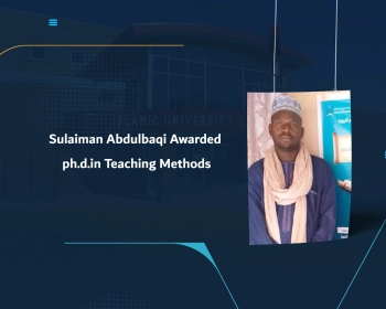 Sulaiman Abdulbaqi Awarded Ph.D. in Teaching Methods