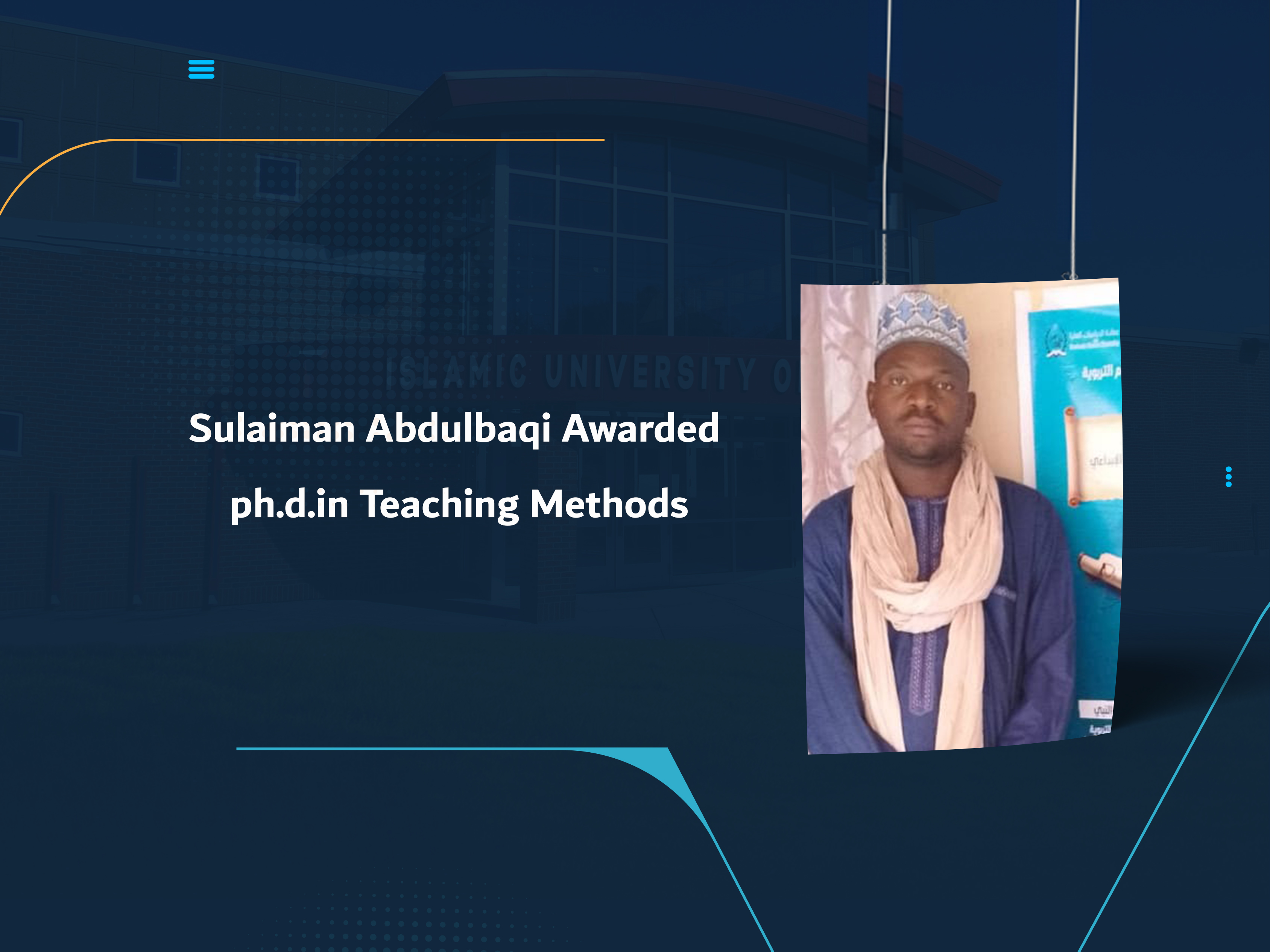 Sulaiman Abdulbaqi Awarded Ph.D. in Teaching Methods